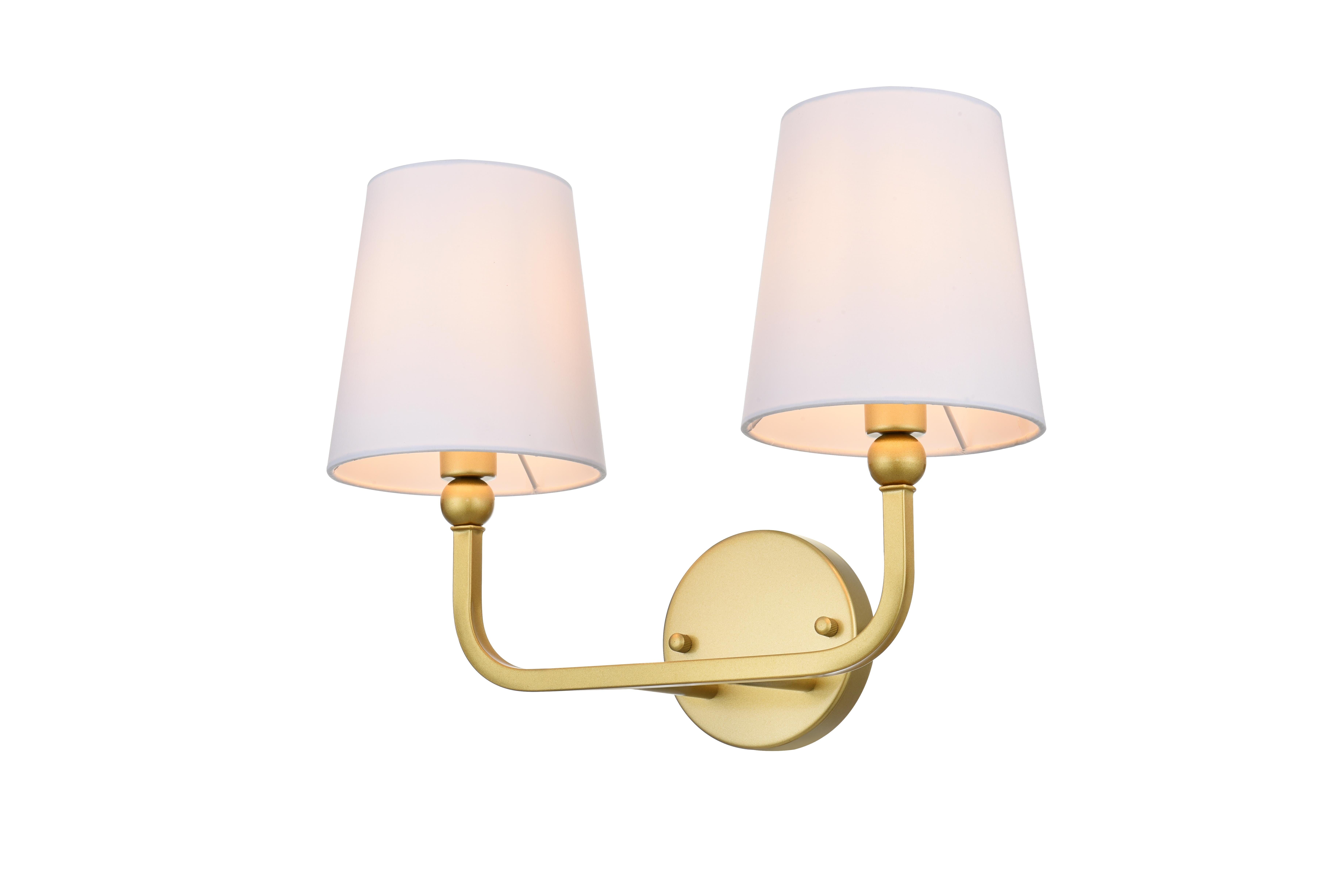 Colson Two Light Bath Sconce in Brass and Clear - Image 3