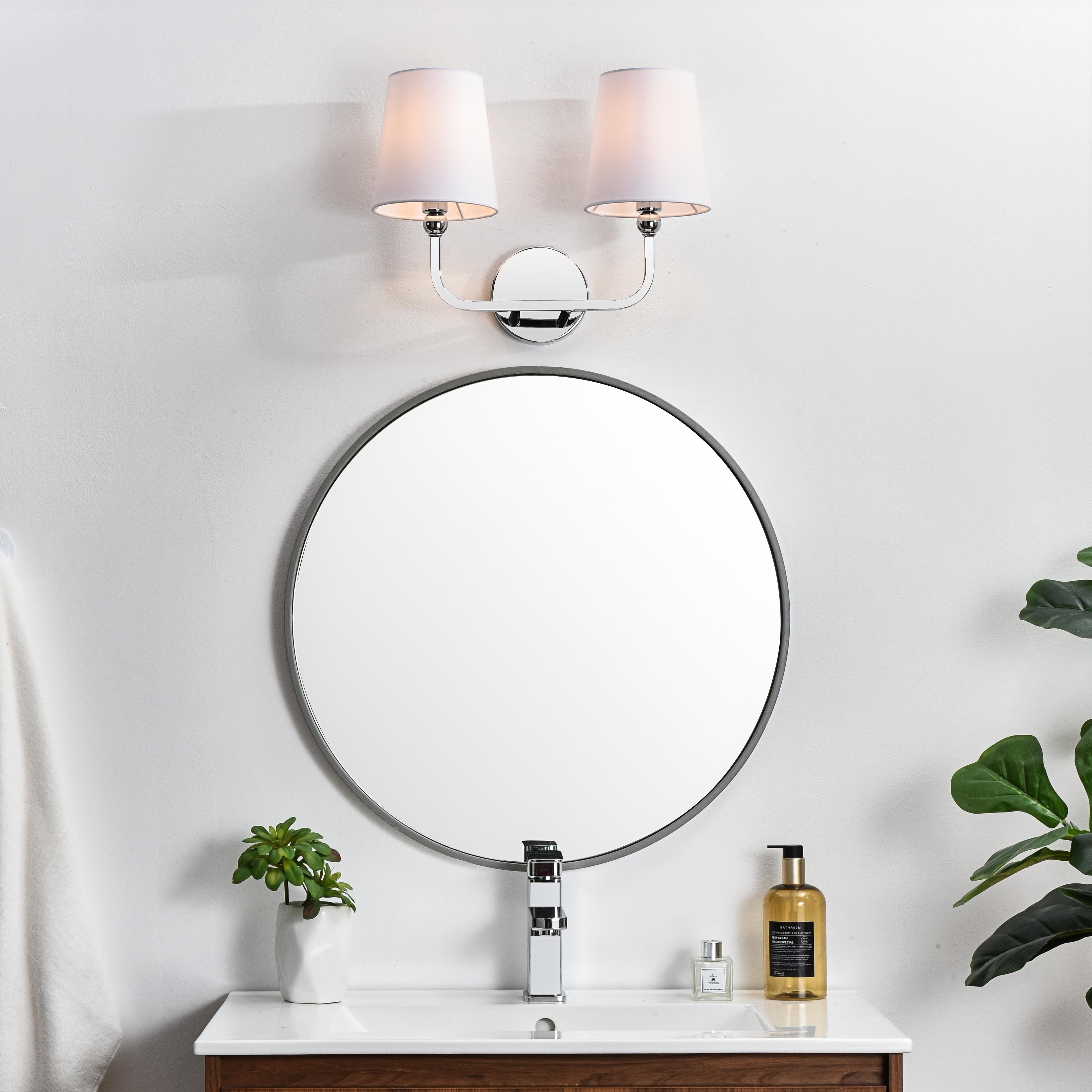 Colson Two Light Bath Sconce in Chrome and Clear - Image 2