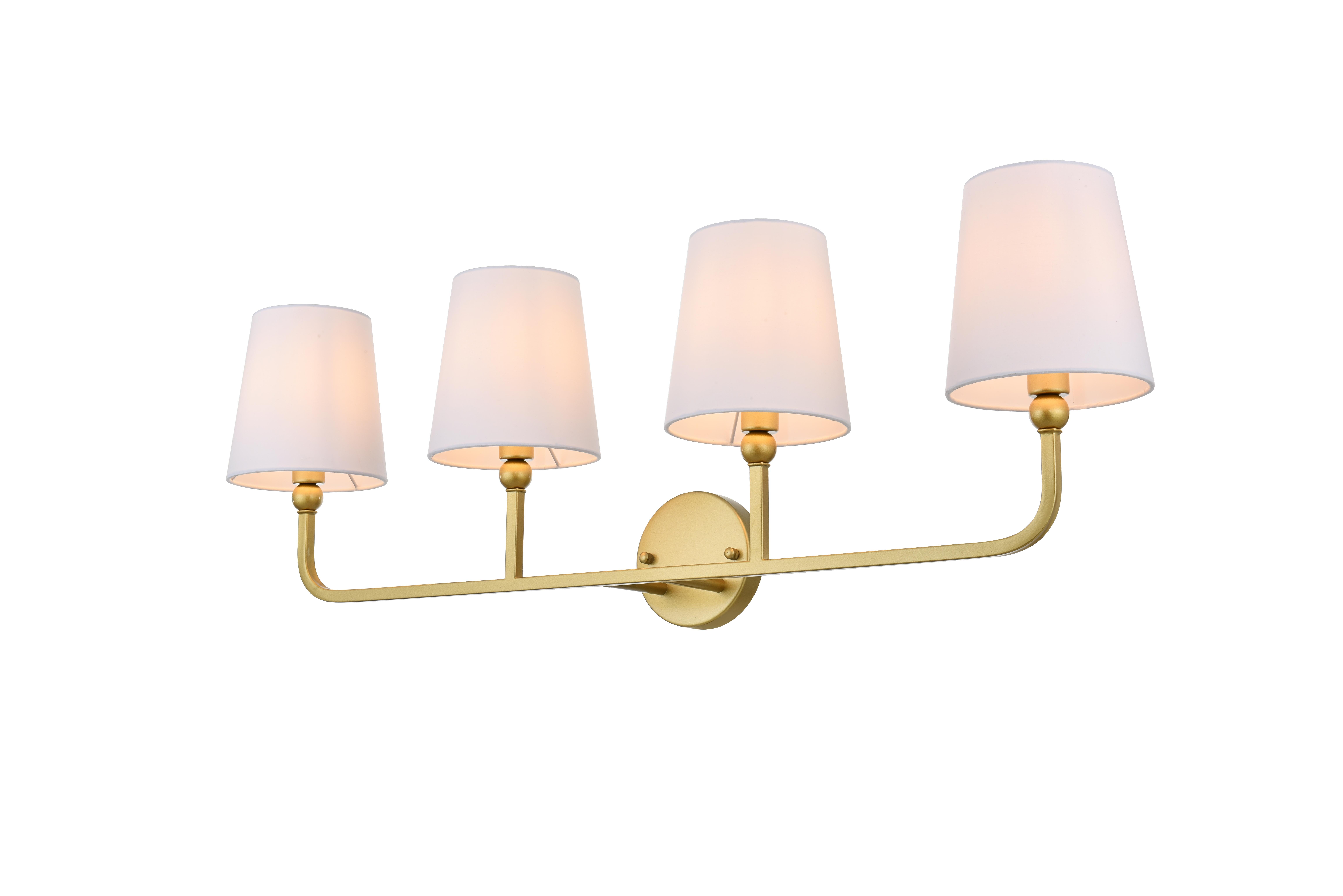 Colson 4-Light Bath Sconce in Brass and Clear - Image 3