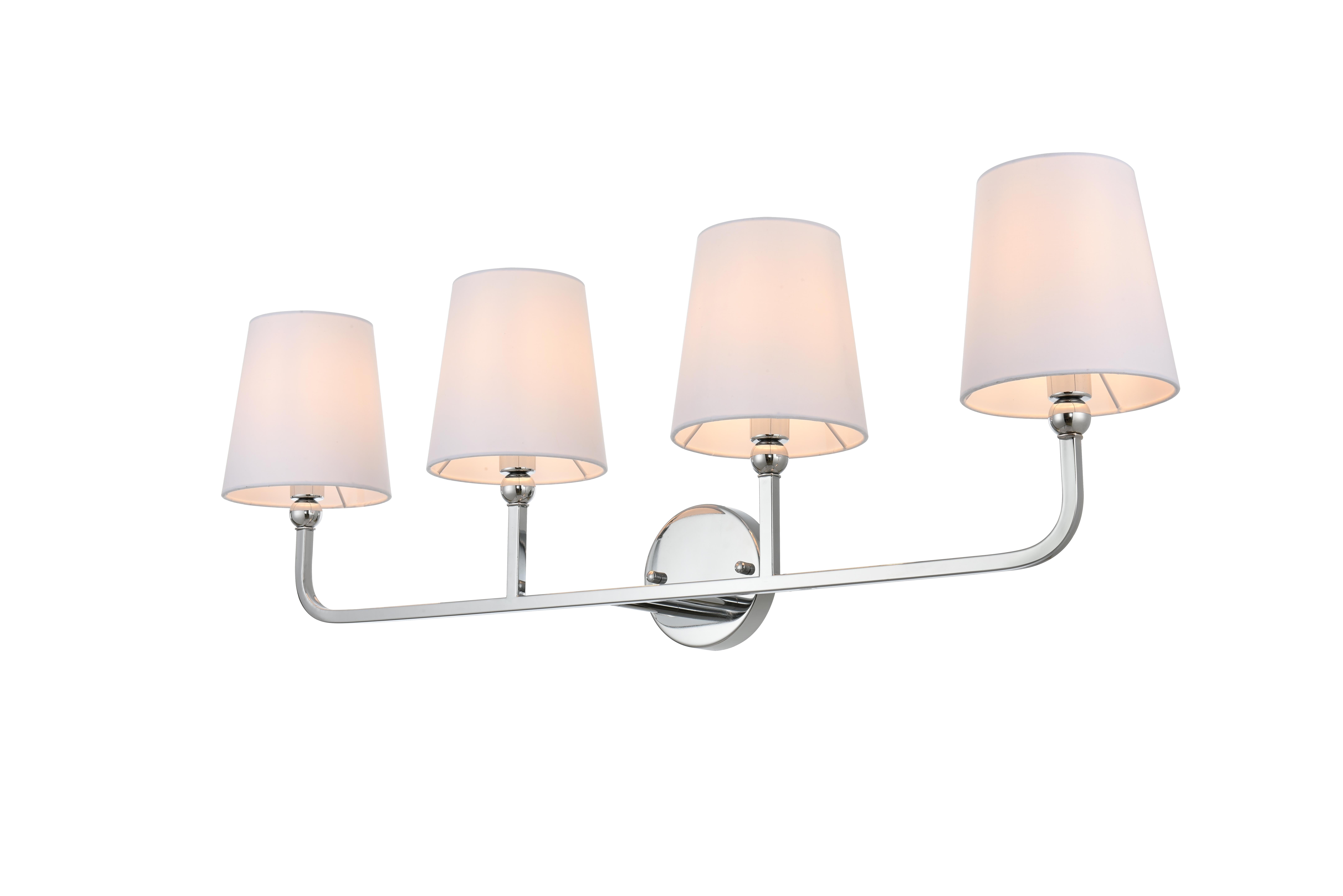 Colson 4-Light Bath Sconce in Chrome and Clear - Image 3