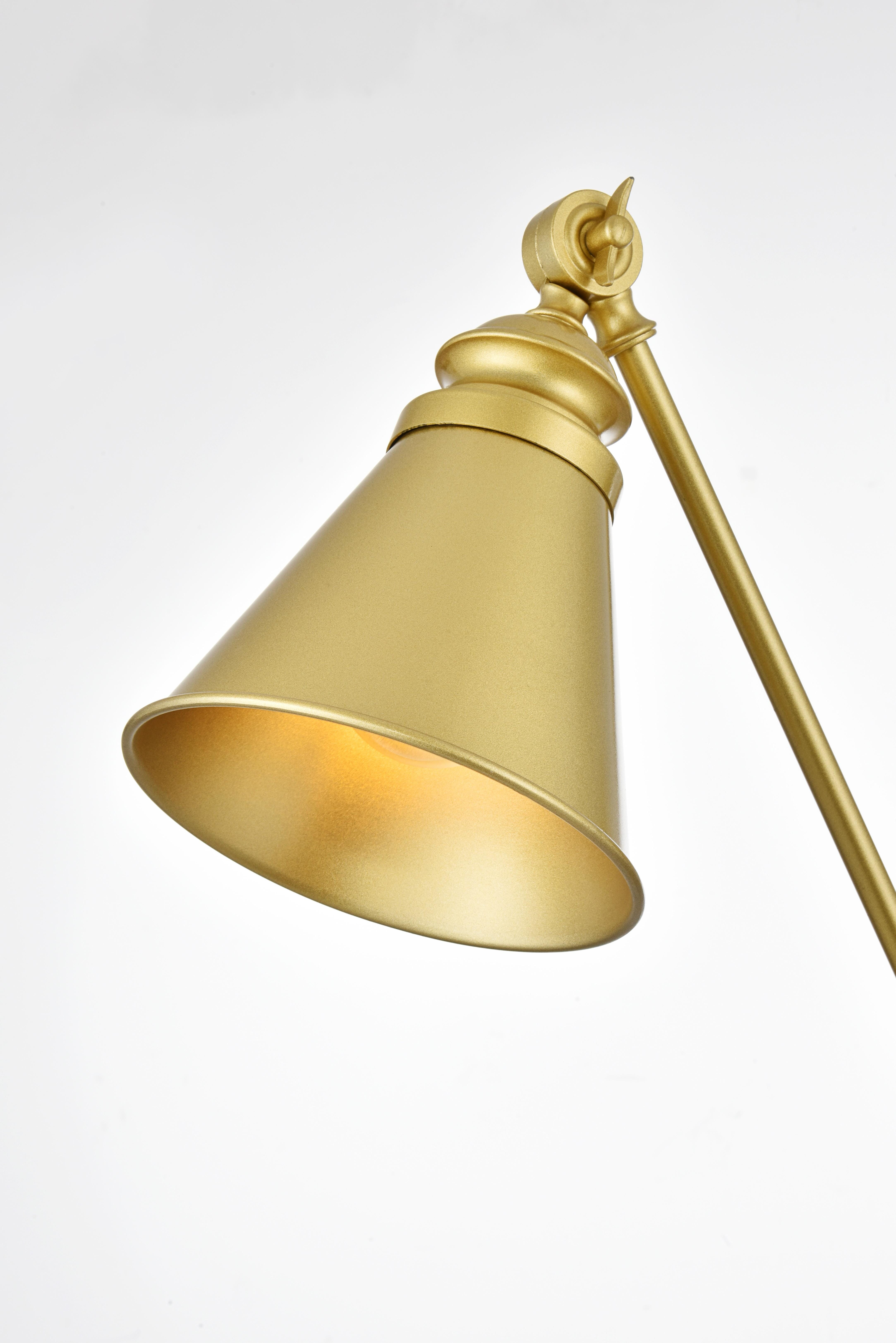 Ledger Adjustable Swing Arm Wall Sconce in Brass - Image 4