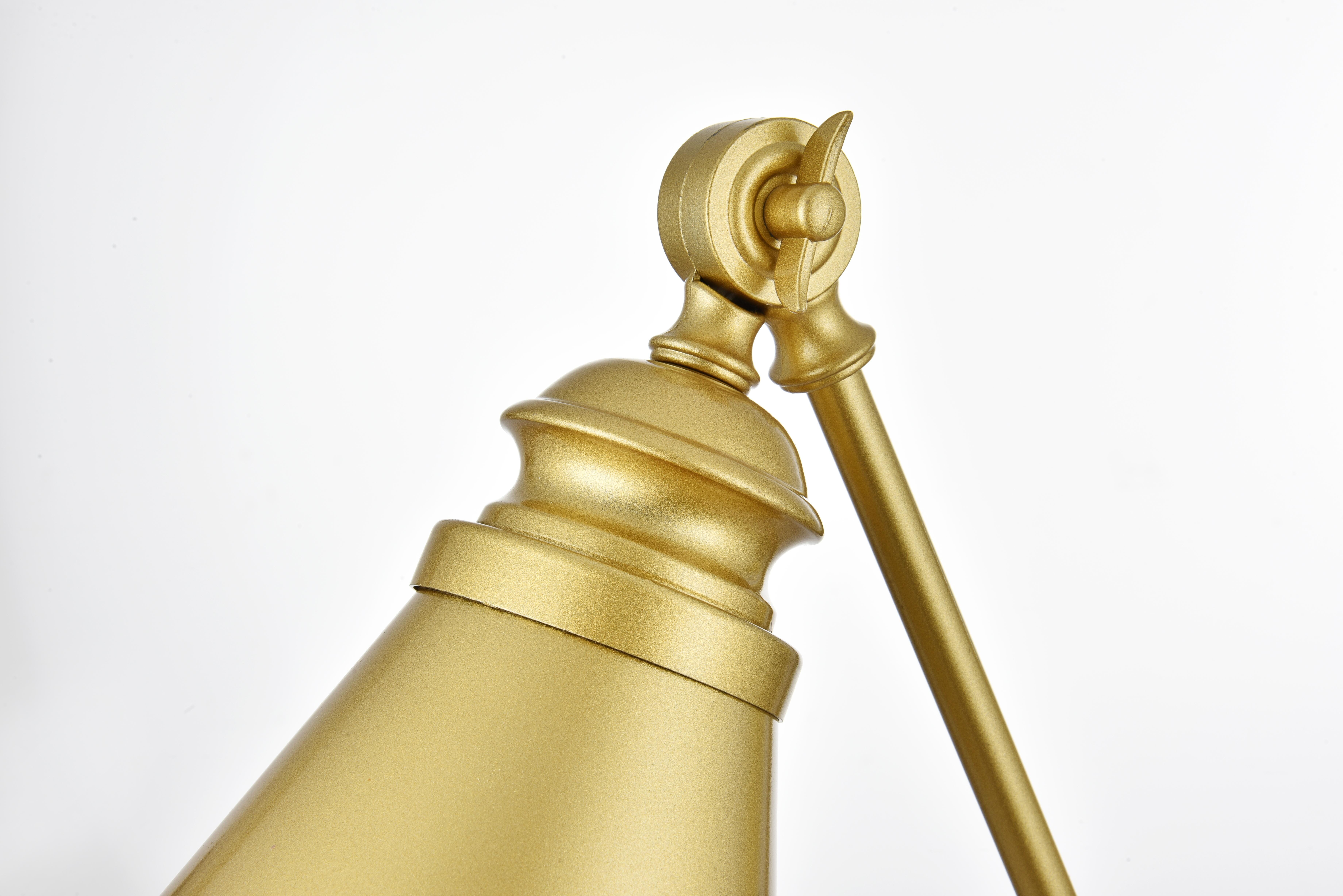 Ledger Adjustable Swing Arm Wall Sconce in Brass - Image 5