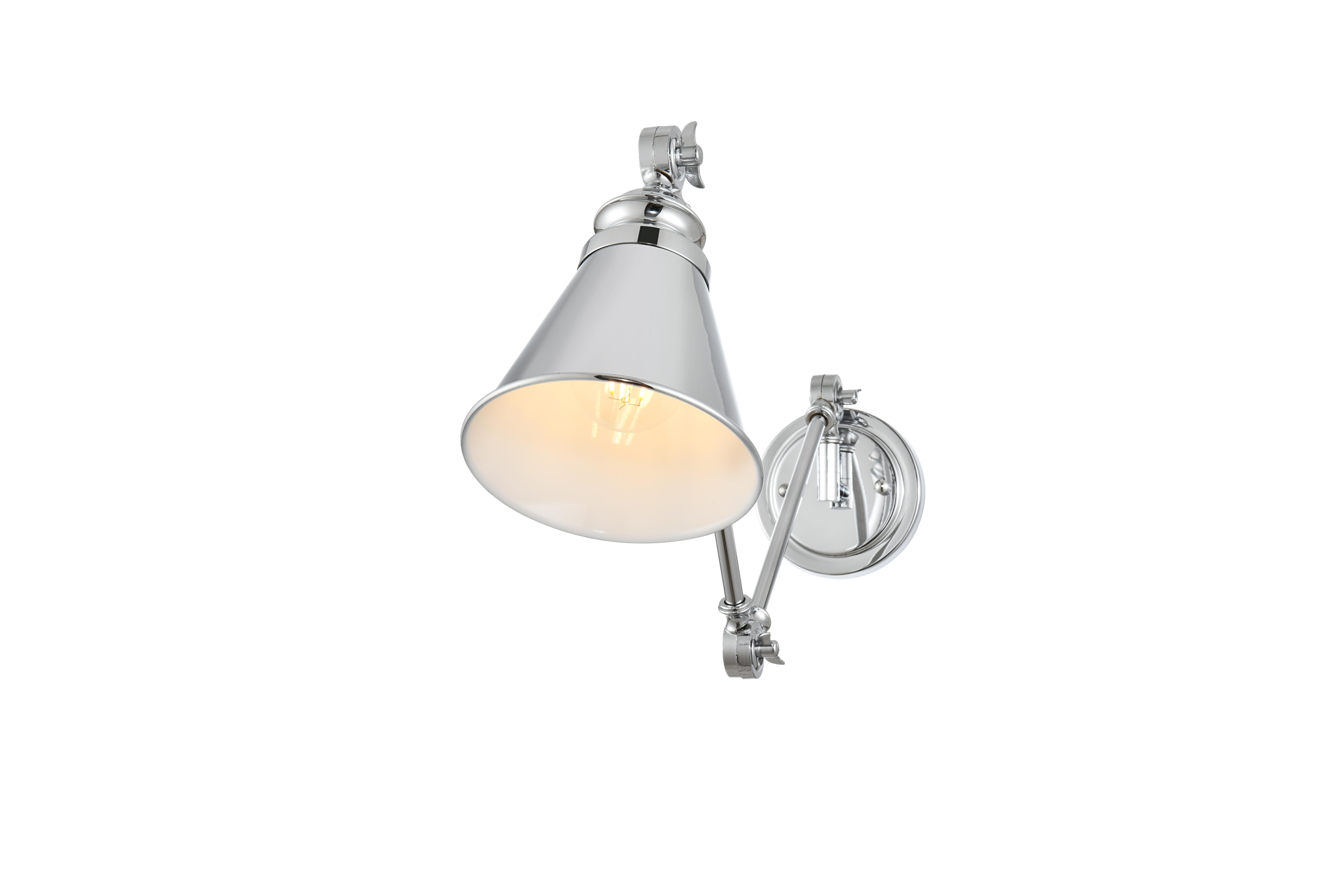 Ledger Swing Arm Wall Sconce in Chrome - Image 3