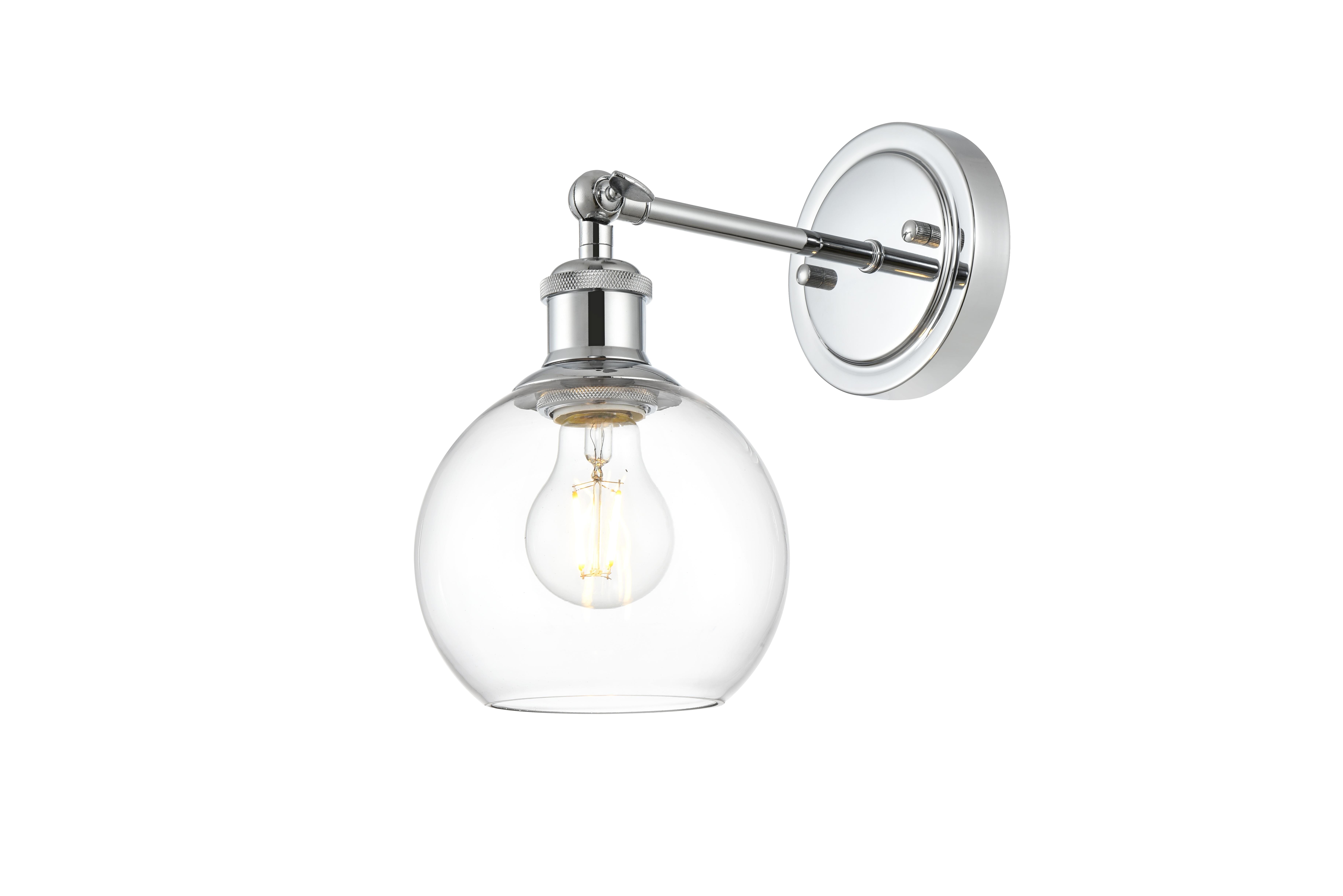 Kai One Light Bath Sconce in Chrome and Clear - Image 3