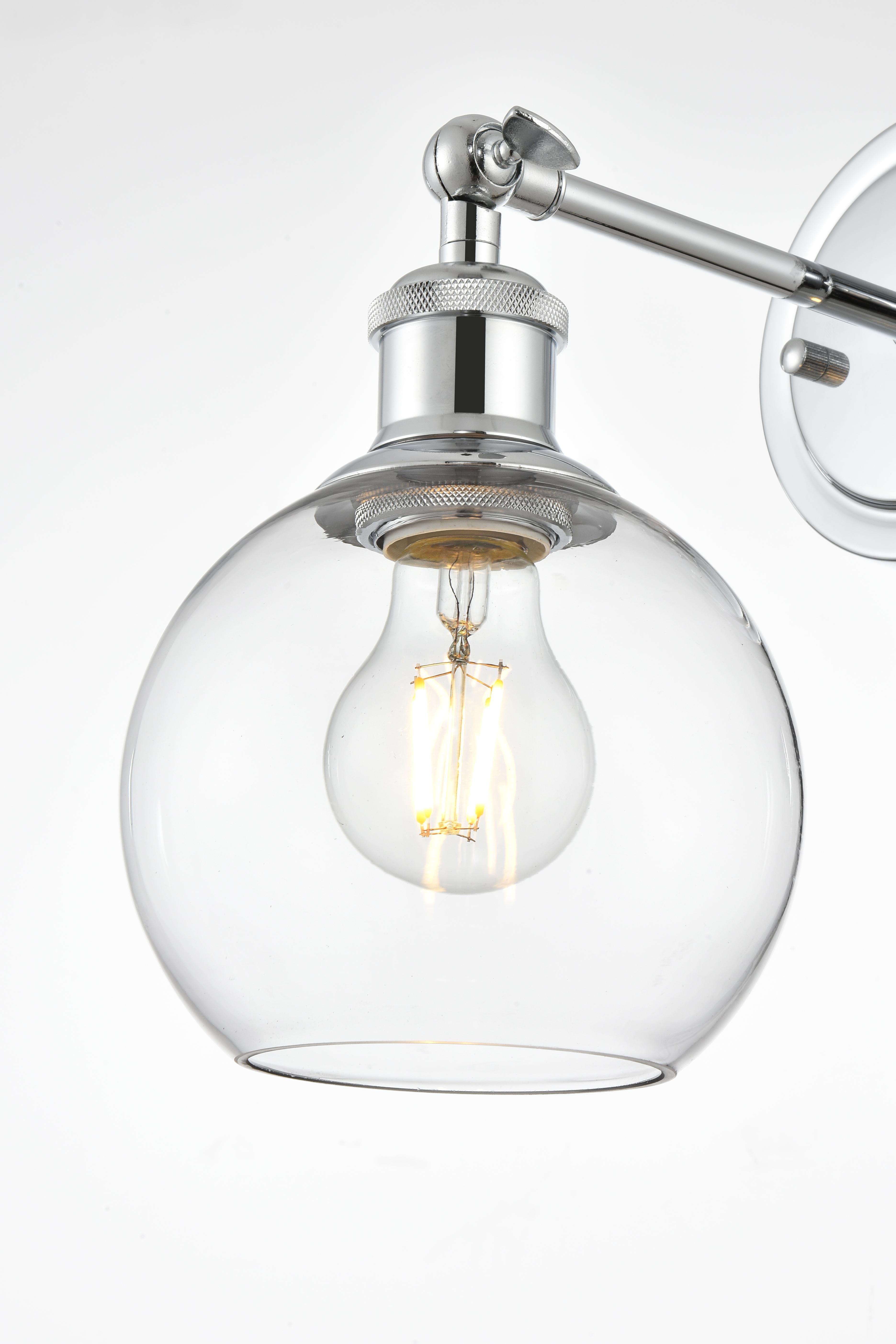 Kai One Light Bath Sconce in Chrome and Clear - Image 4