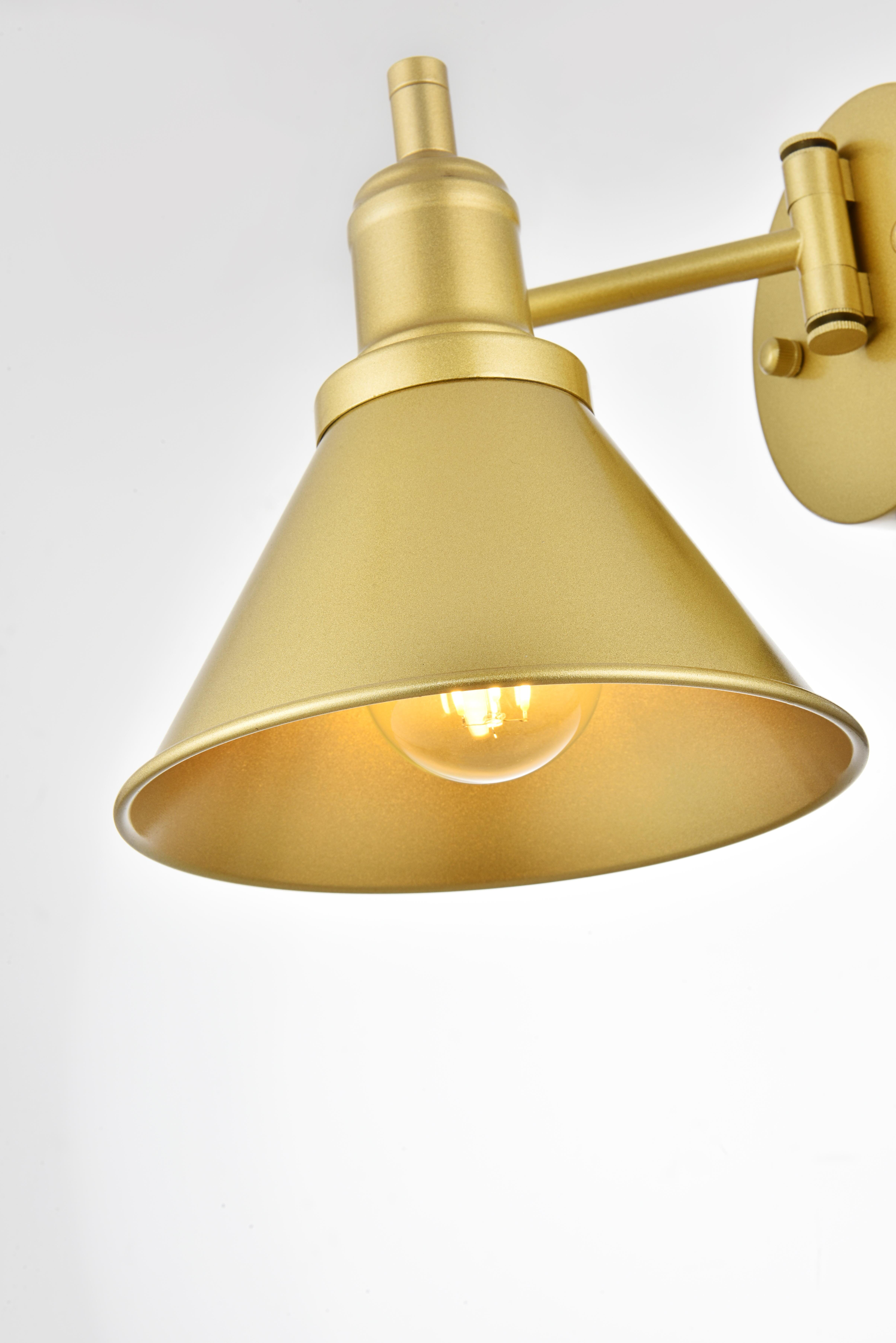 Judson One Light Swing Arm Wall Sconce in Brass - Image 4