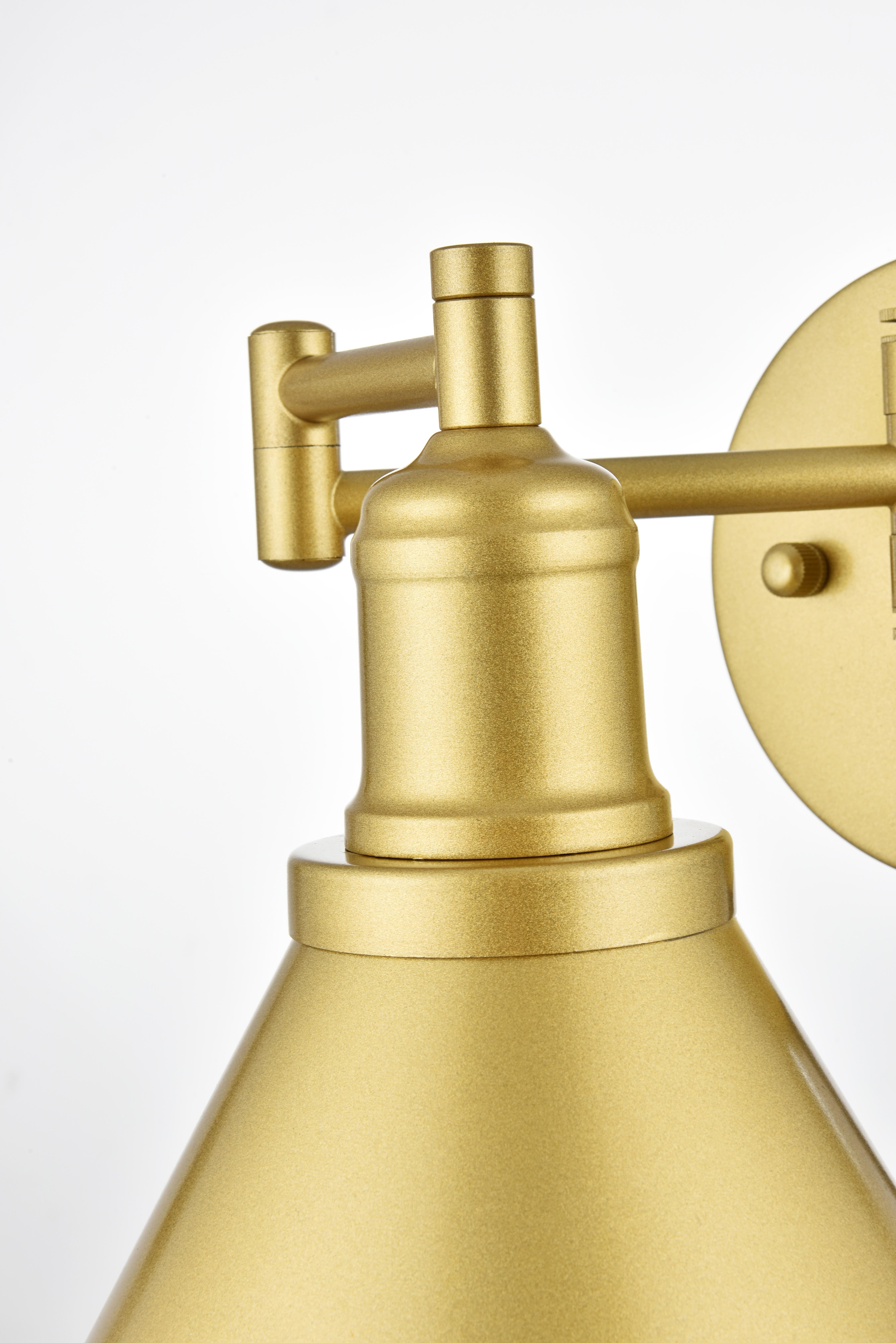 Judson One Light Swing Arm Wall Sconce in Brass - Image 5