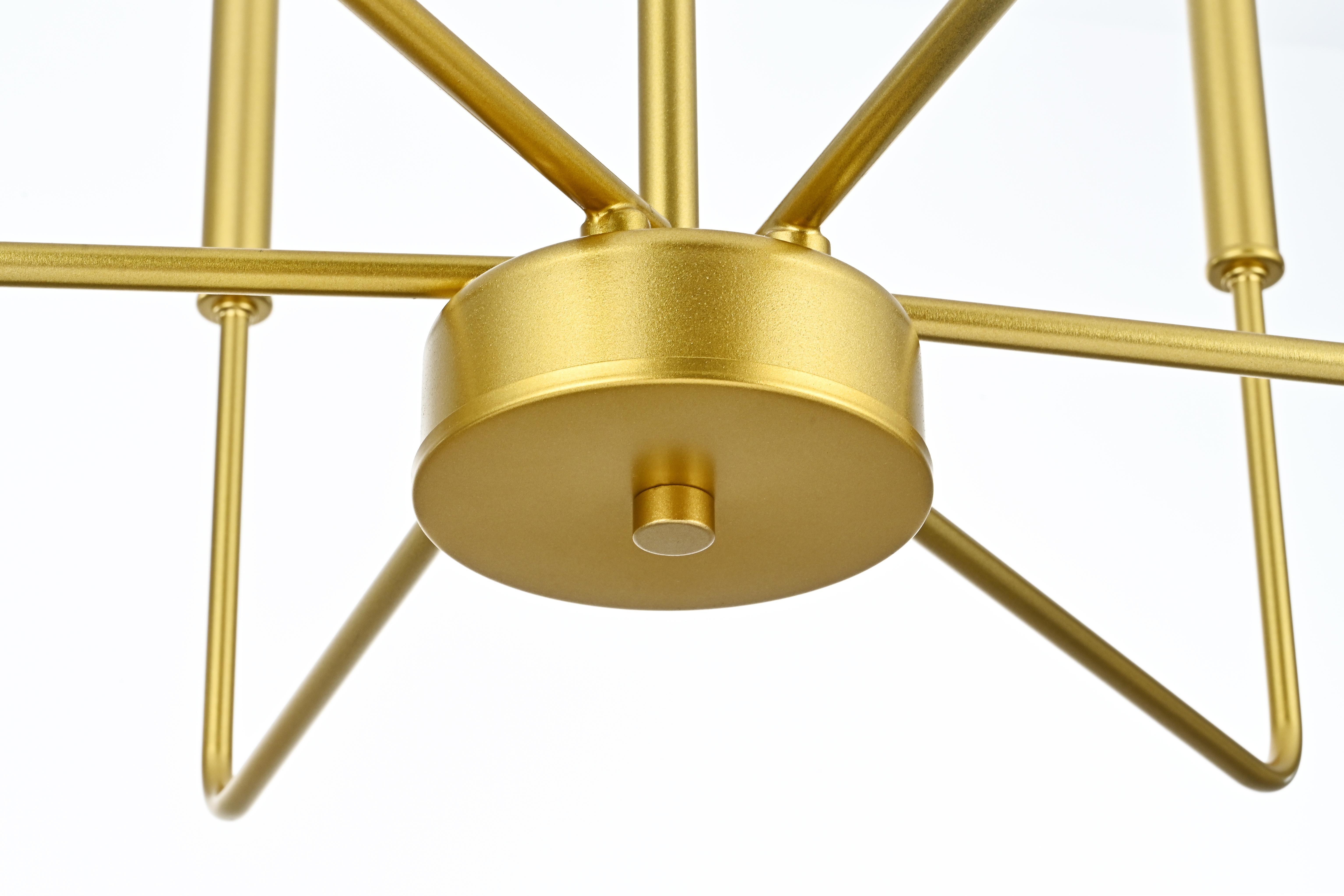 Willa 6-Light Candle Chandelier in Brass - Image 4