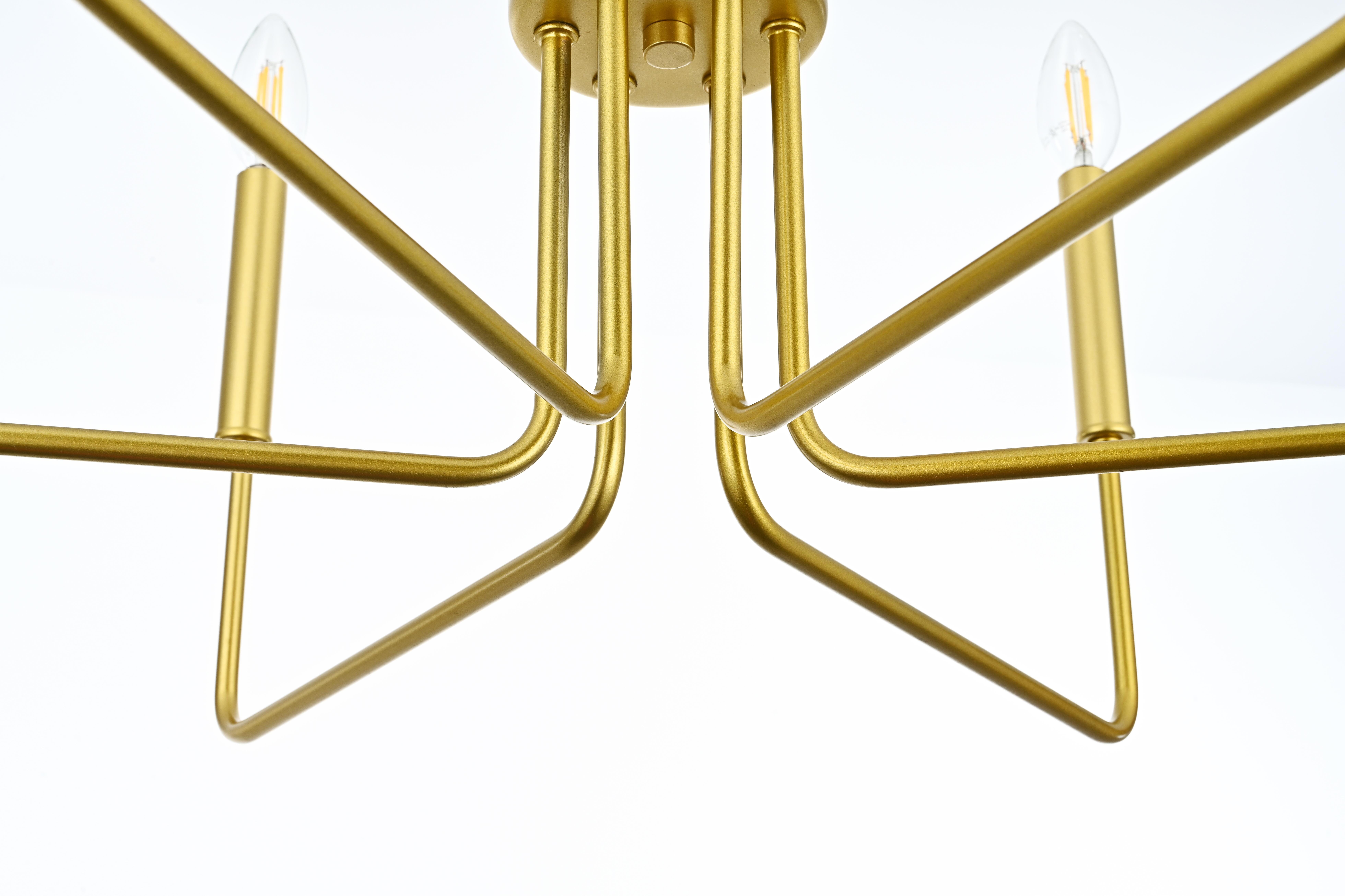 Willa 6-Light Pendant in Brass - Image 4