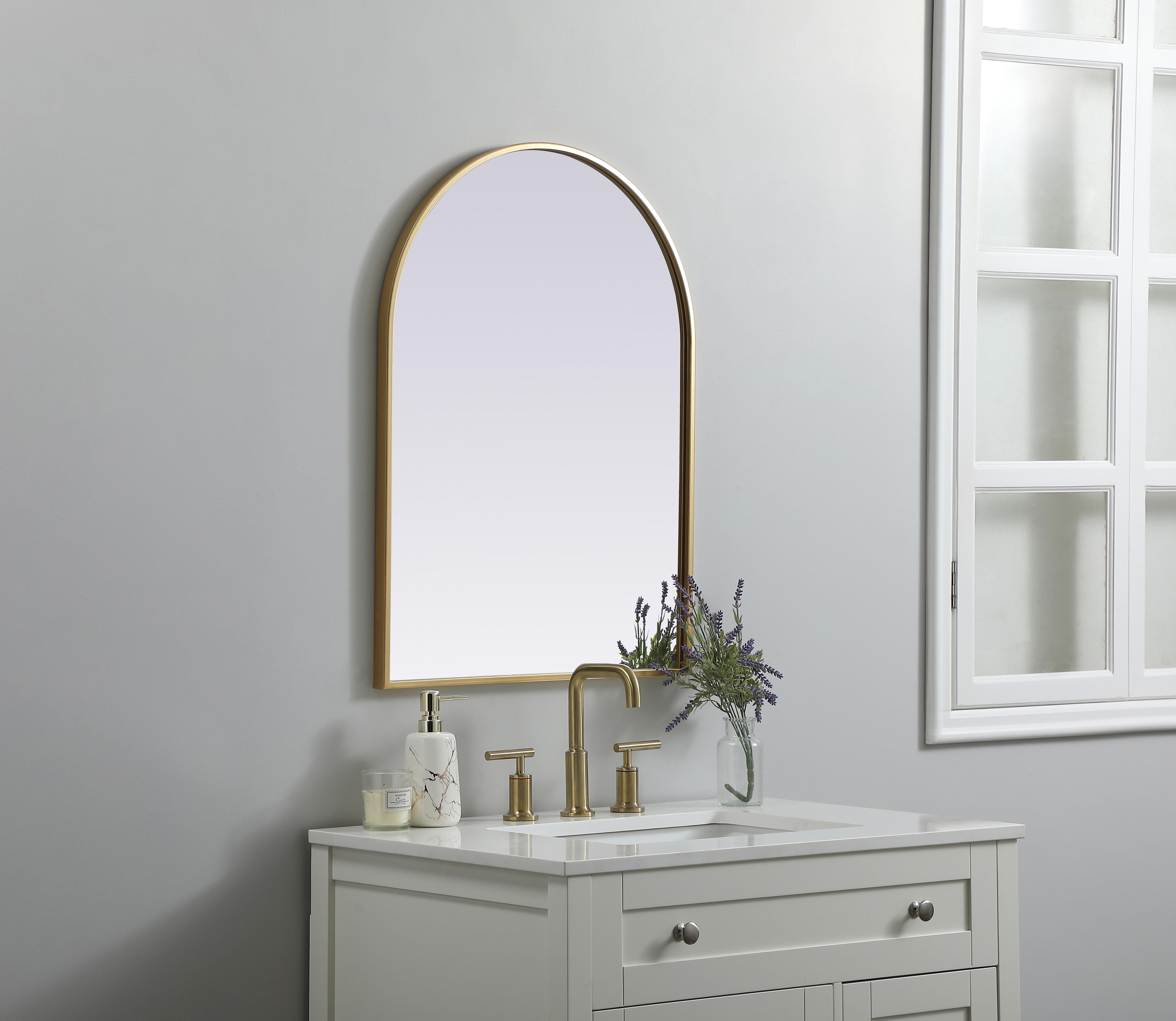 Ayra Arch Mirror in Brass - Image 3