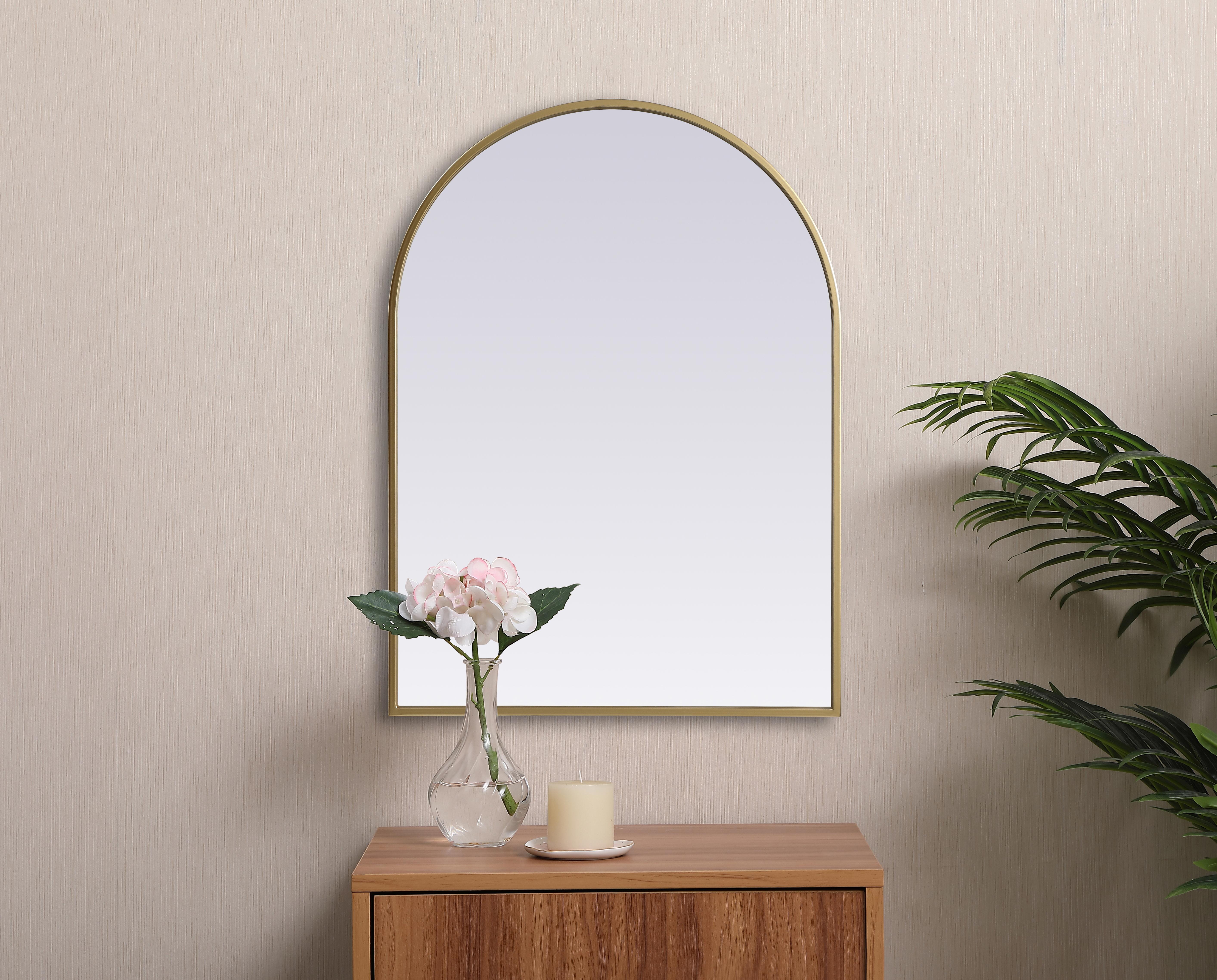 Ayra Arch Mirror in Brass - Image 4