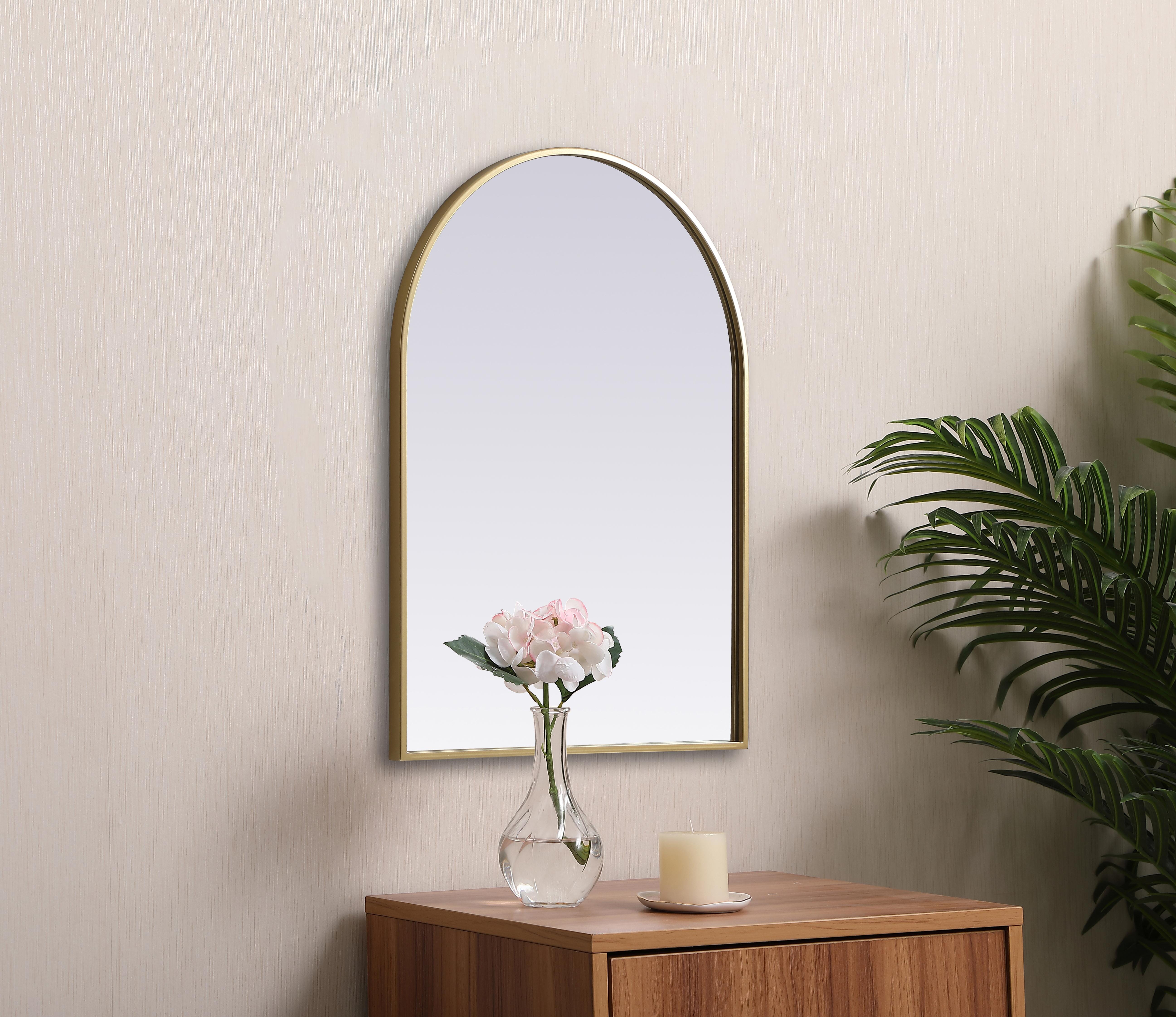 Ayra Arch Mirror in Brass - Image 5