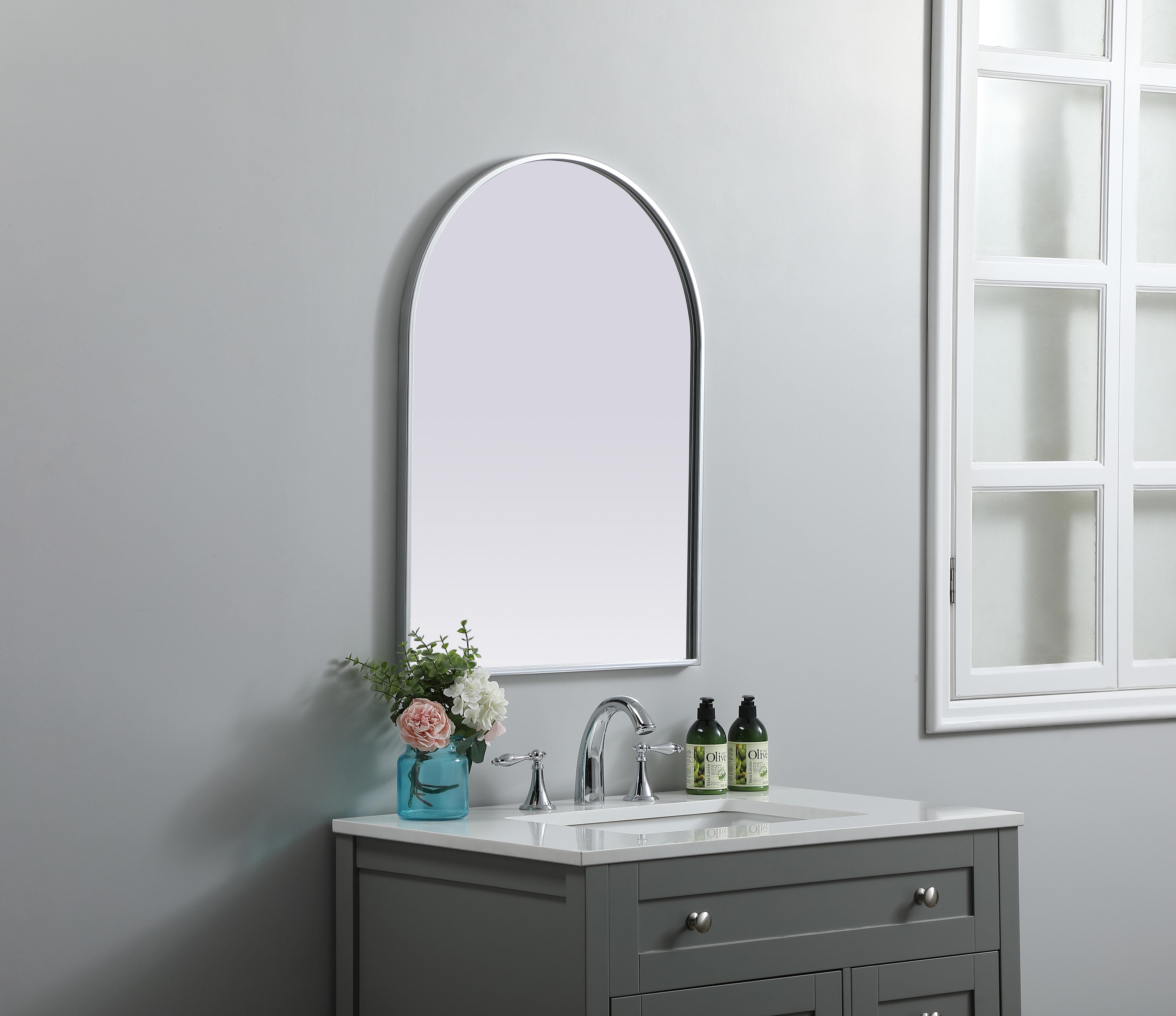 Ayra Arch Mirror in Silver - Image 3
