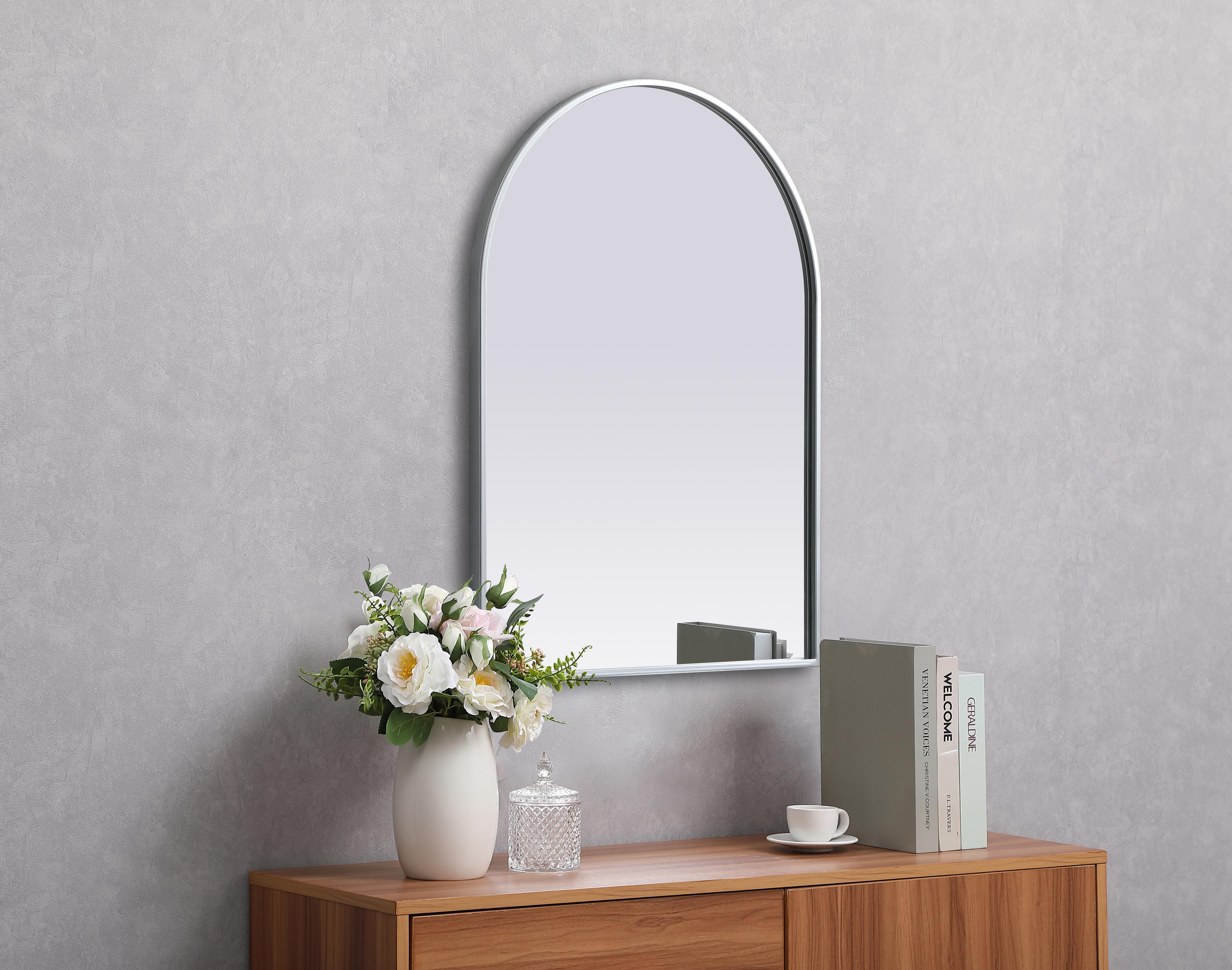 Ayra Arch Mirror in Silver - Image 5