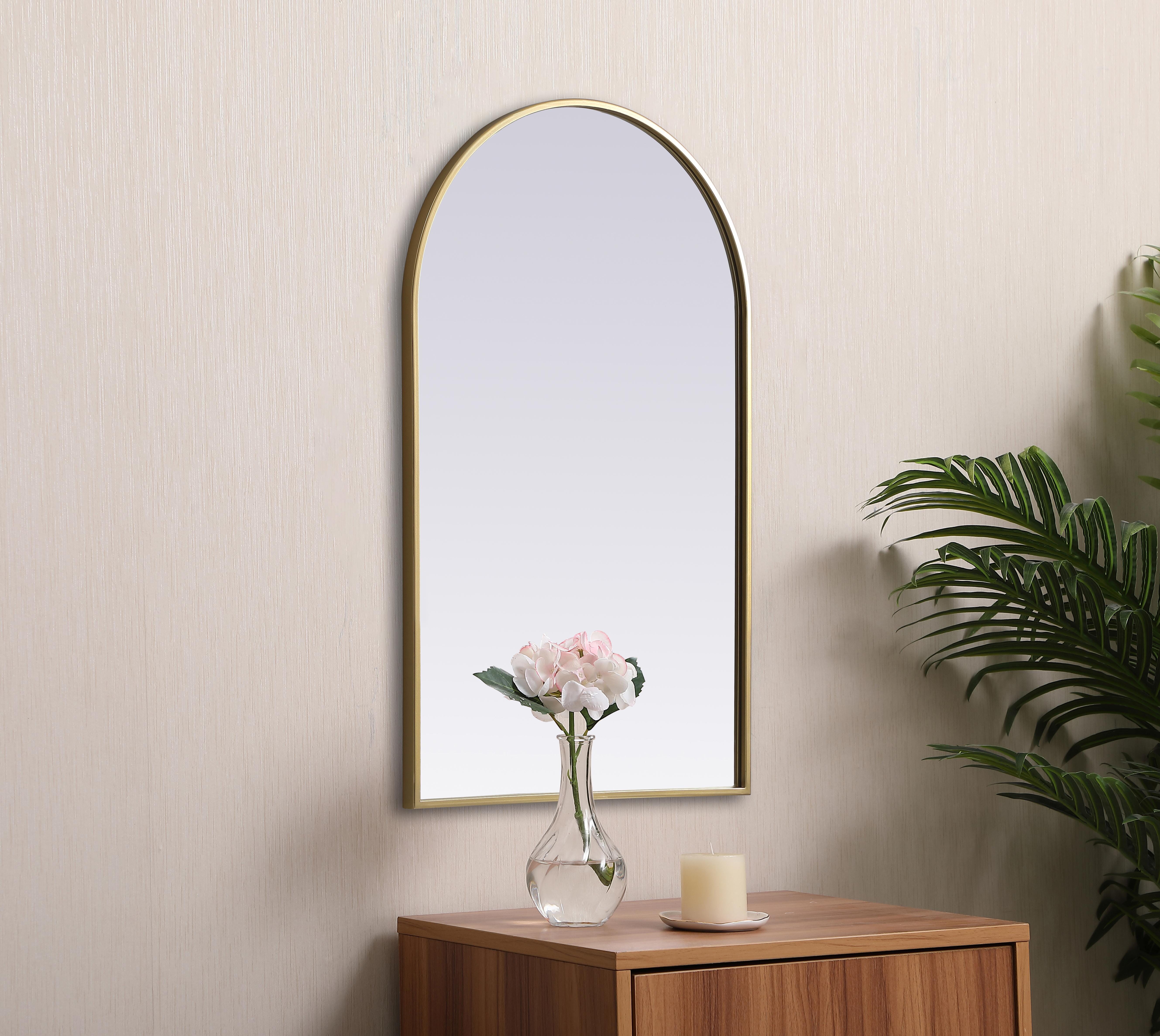 Ayra Arched Wall Mirror in Brass - Image 5