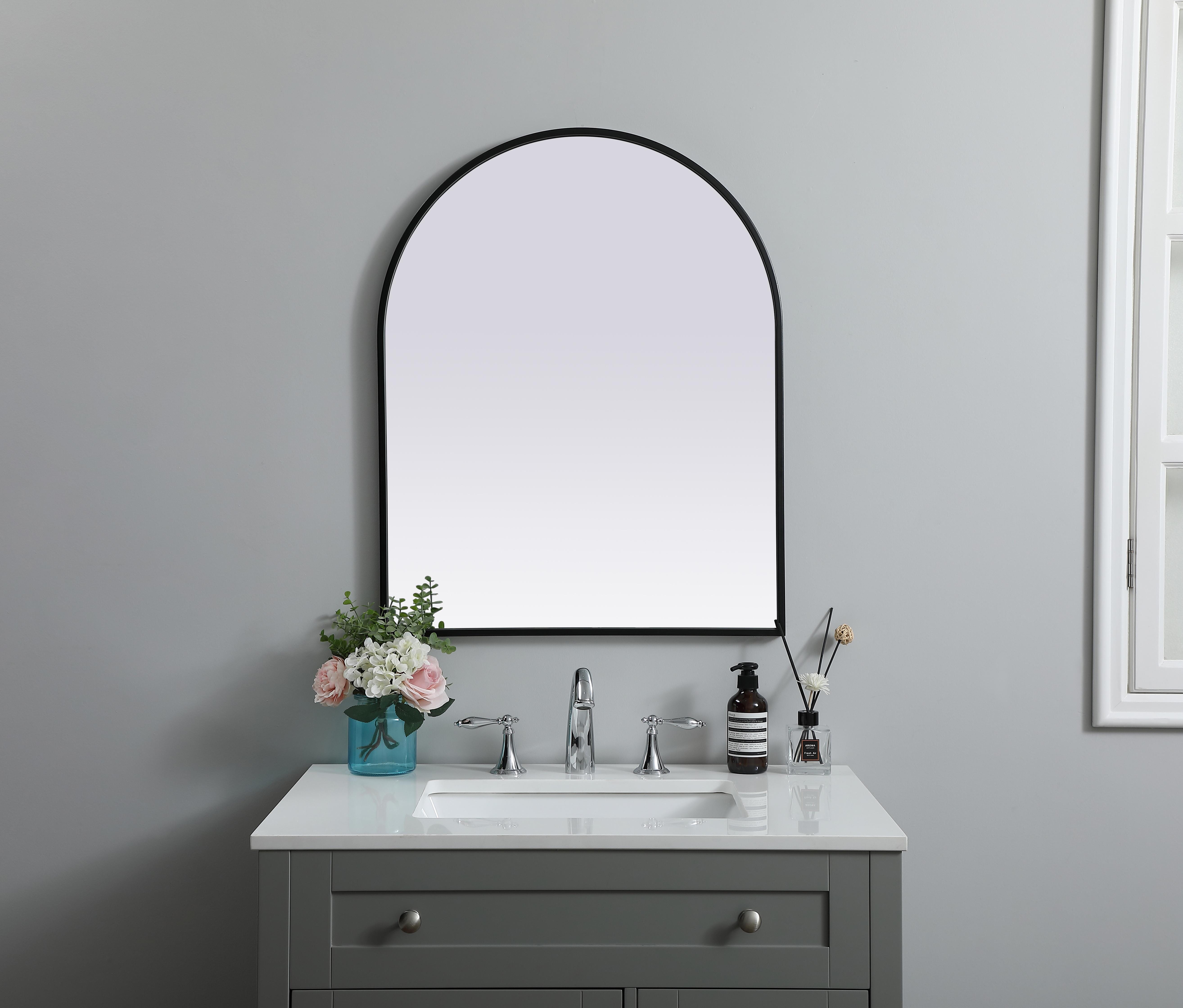 Specification Sheet
Dimensions
Length: 30"
Width: 24"
Height: 30"
Depth: 1"
Specifications
Assembly Required: NO
Distressed Finish: No
Finish (Color): Black
Fixture Material: Iron and MDF
Frameless: NO
Mirror Frame Shape: Arch
Mirror Hanging Orientation: Vertical
Mirror Mounting: Metal Inset hanger
Mirror Type: Flat
Product Shape: Arch
Product Type: Decorative Mirrors
Product Warranty: 1 year limited
Weight: 12.70
Wire Included: No
Shipment type: small parcel
US Shipping Cost: $15.00 - alternate view