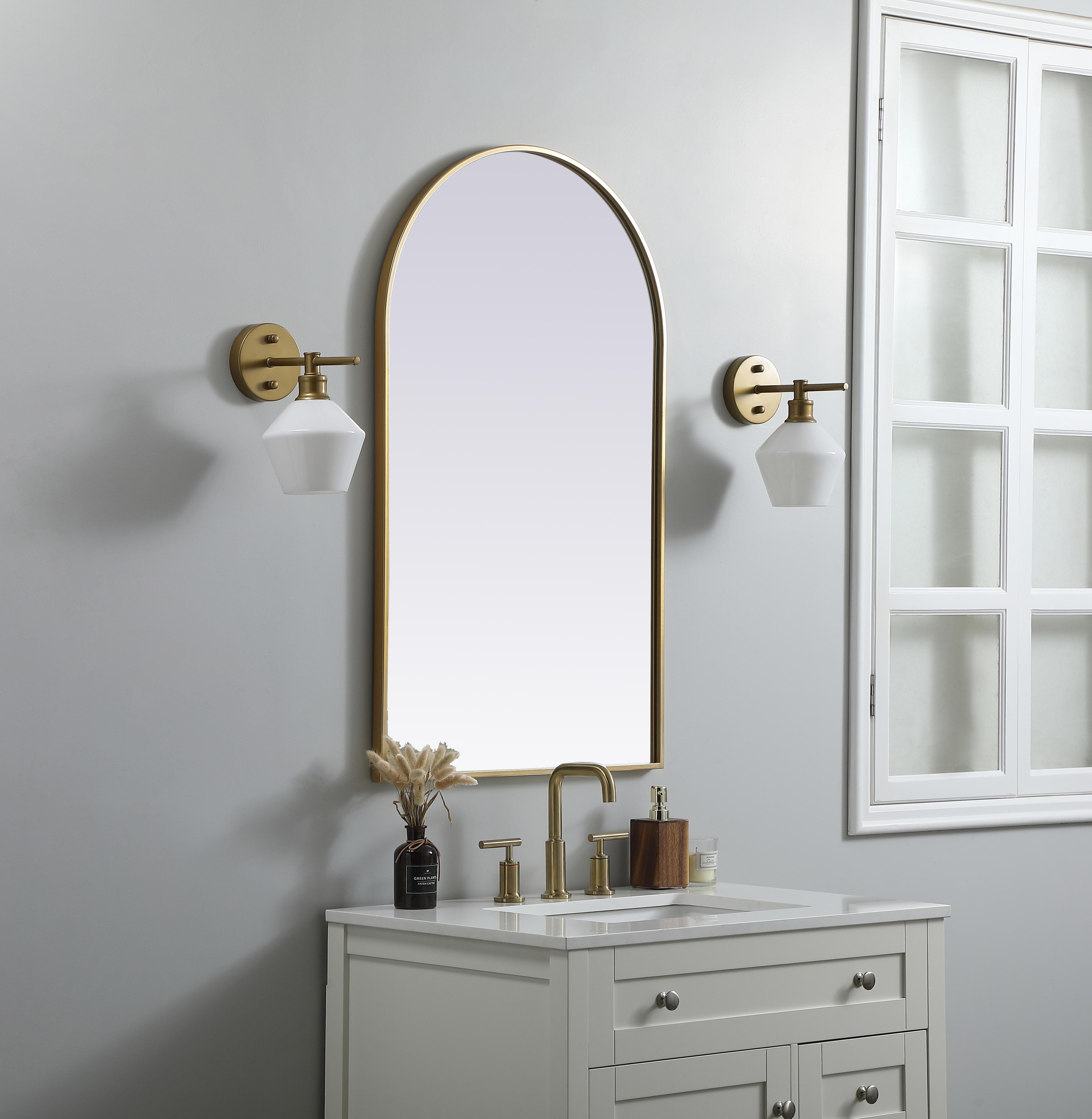Ayra Arch Mirror in Brass - Image 3