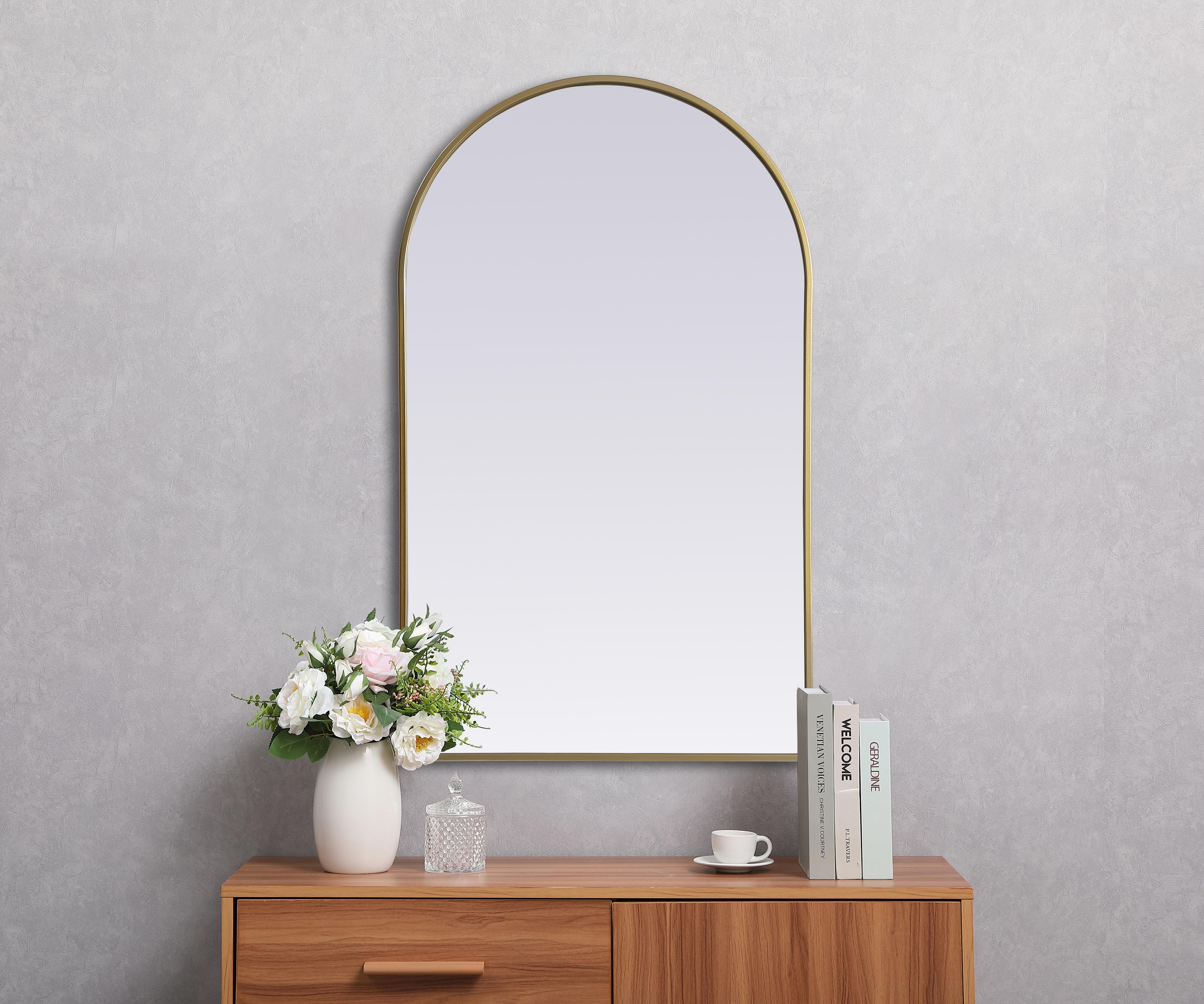 Ayra Arch Mirror in Brass - Image 4