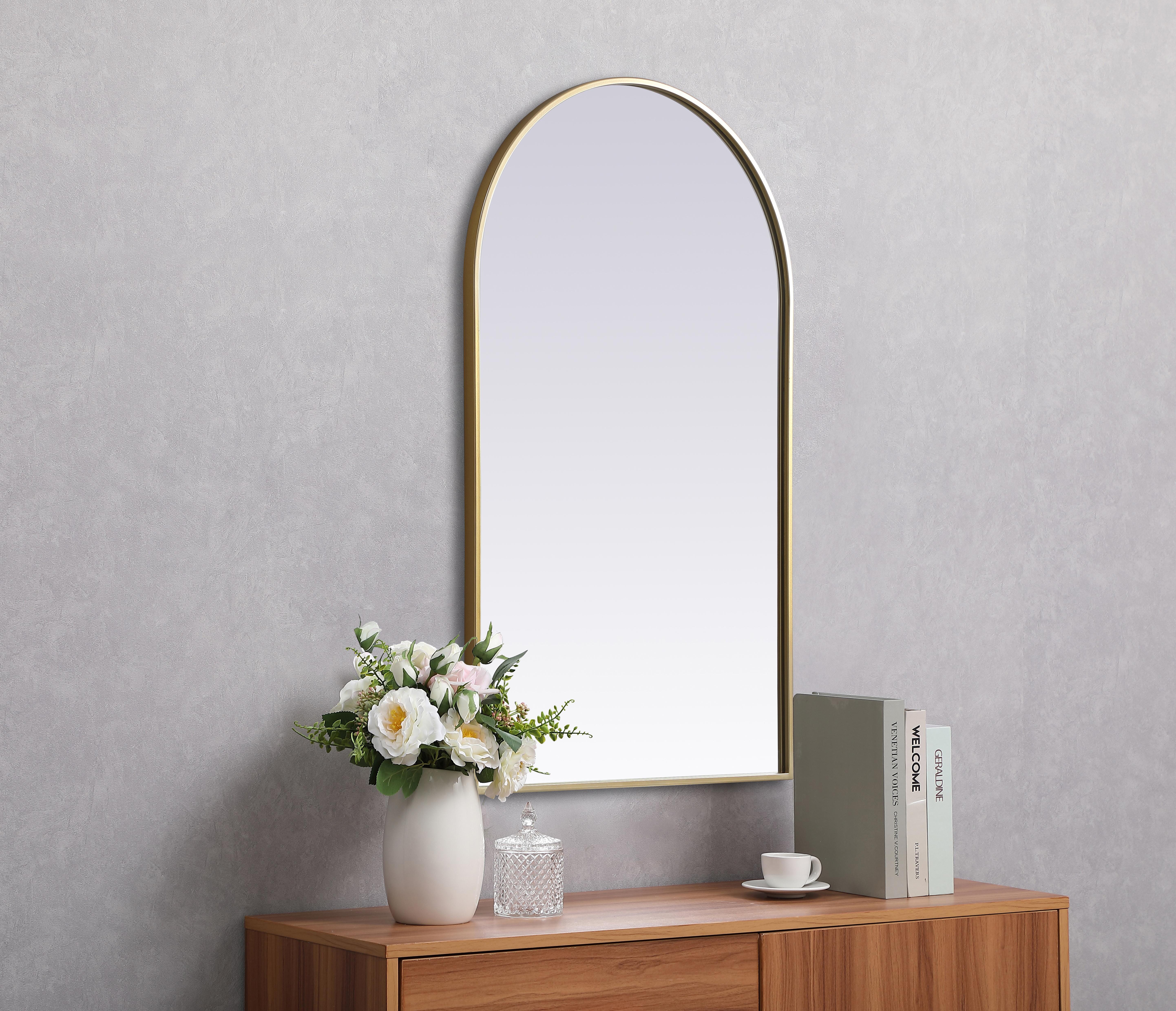 Ayra Arch Mirror in Brass - Image 5