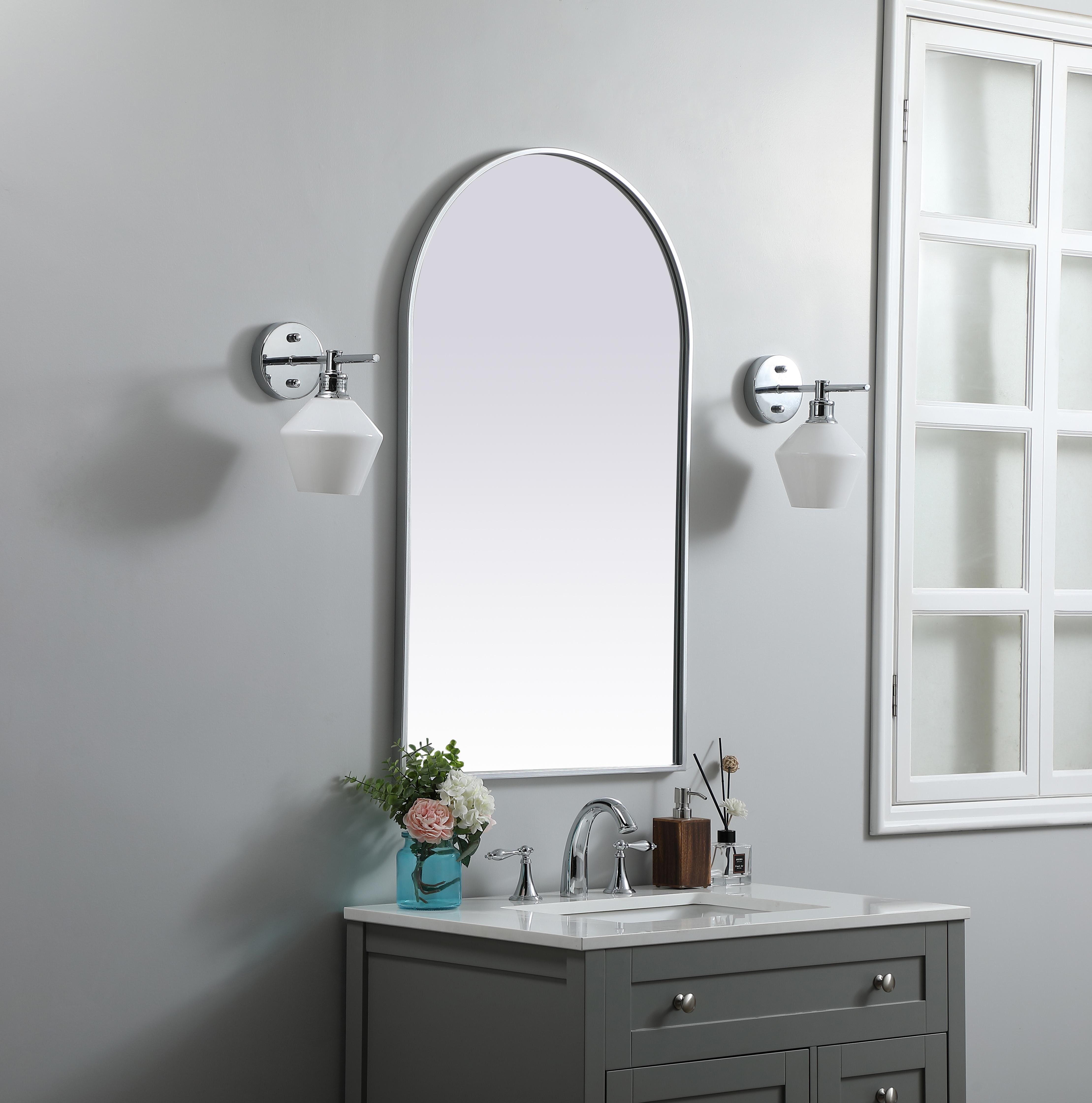 Ayra Arch Mirror in Silver - Image 3