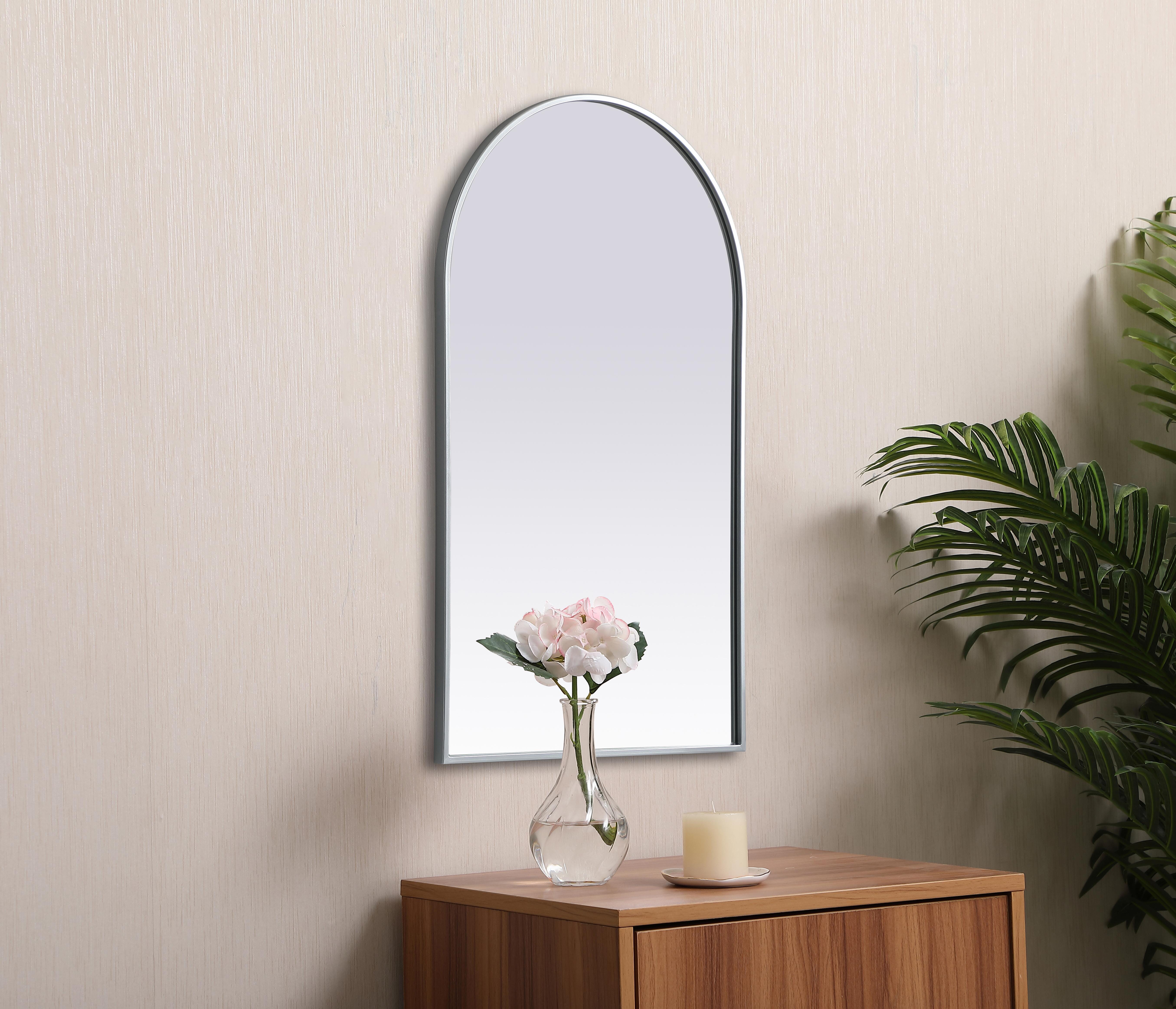 Ayra Arch Mirror in Silver - Image 5