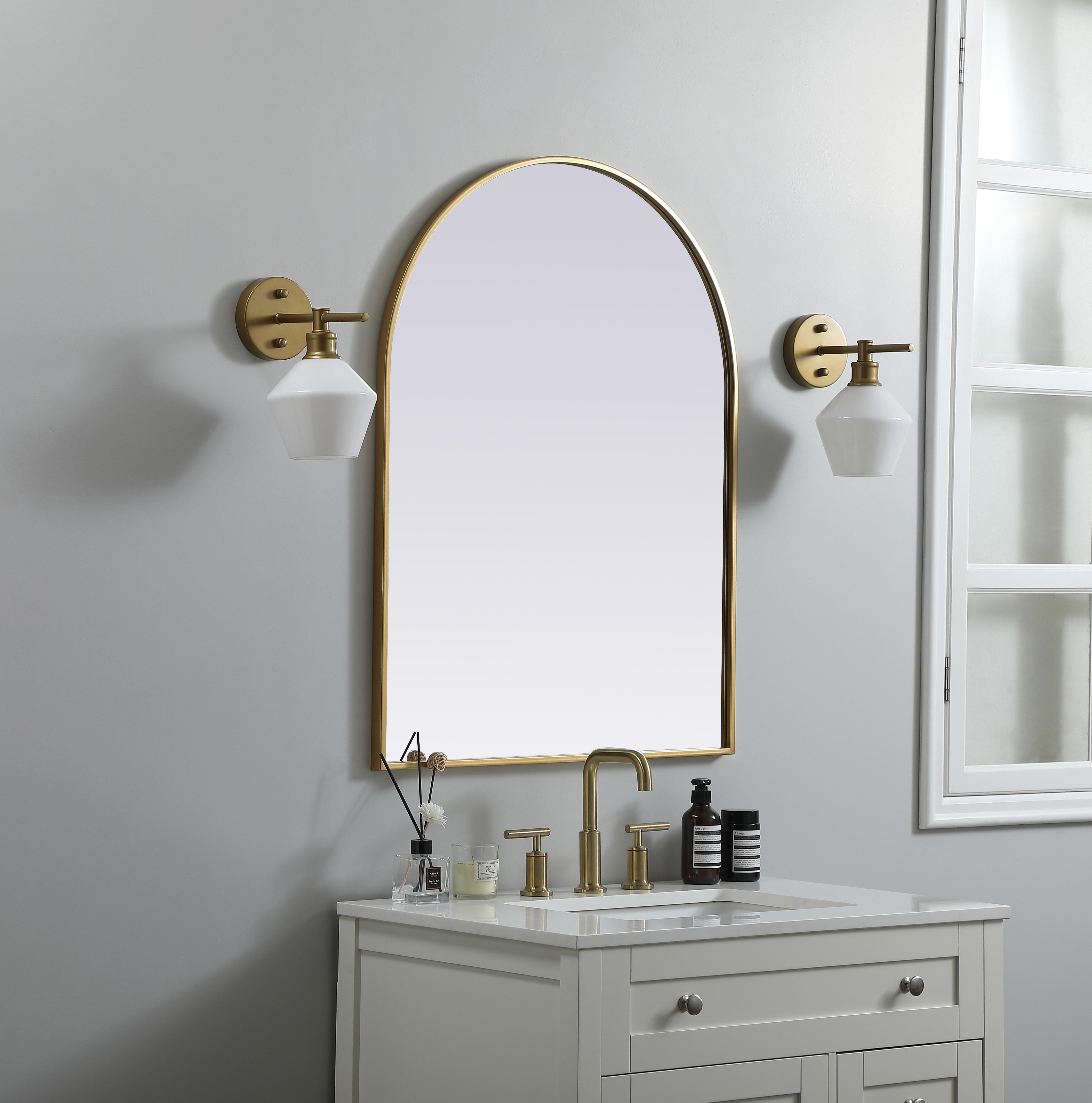 Ayra Arch Mirror in Brass - Image 3