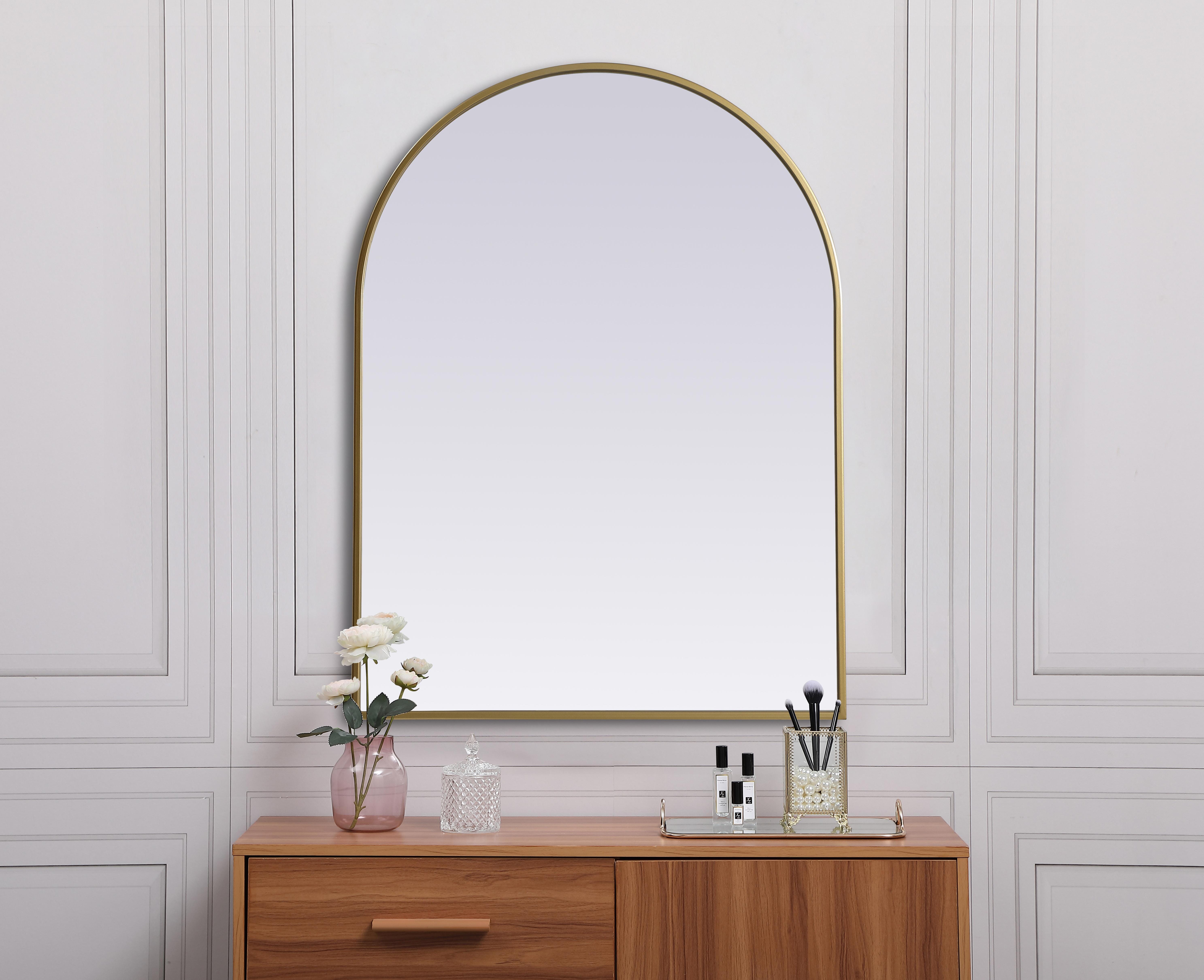 Ayra Arch Mirror in Brass - Image 4