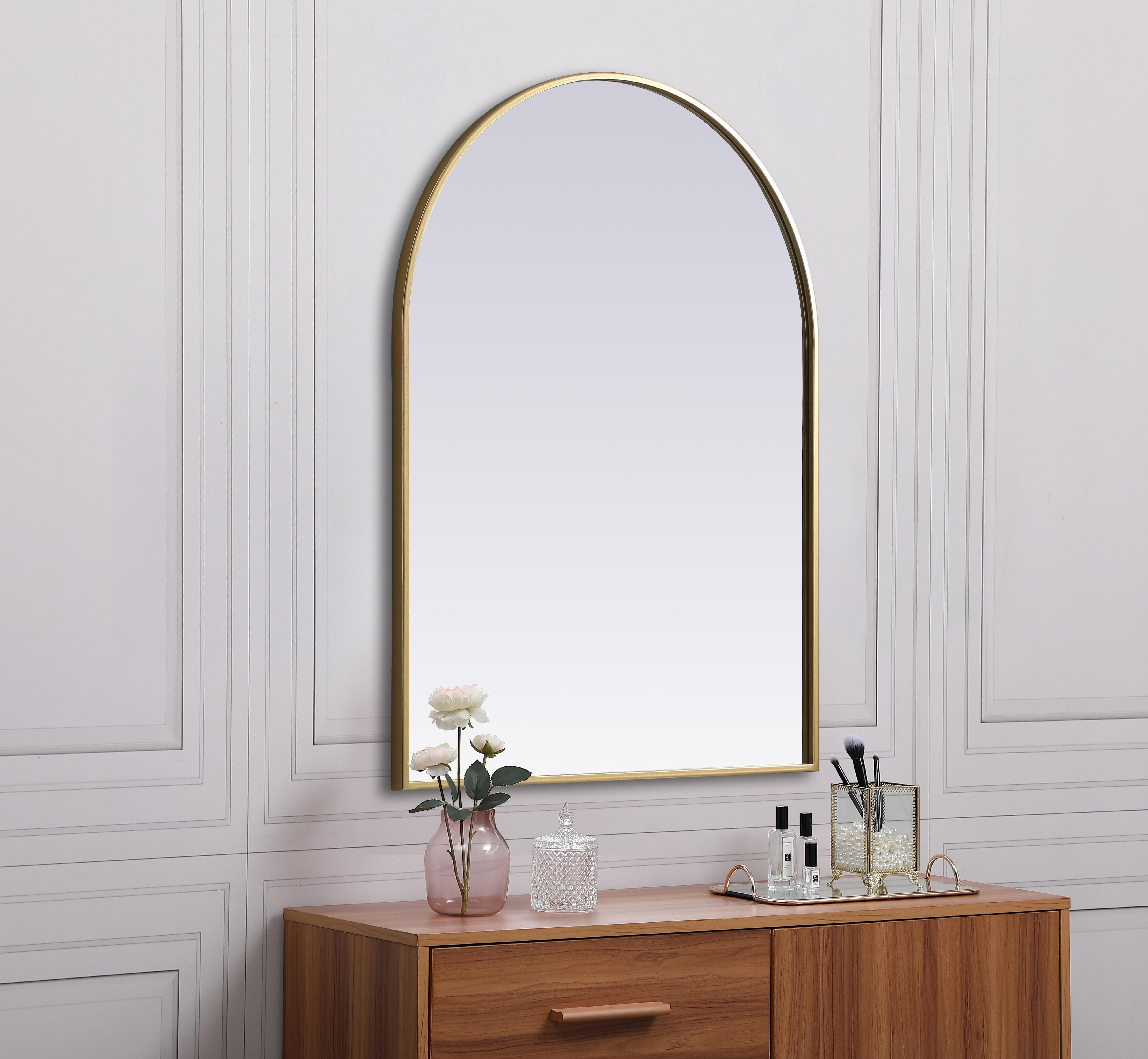 Ayra Arch Mirror in Brass - Image 5