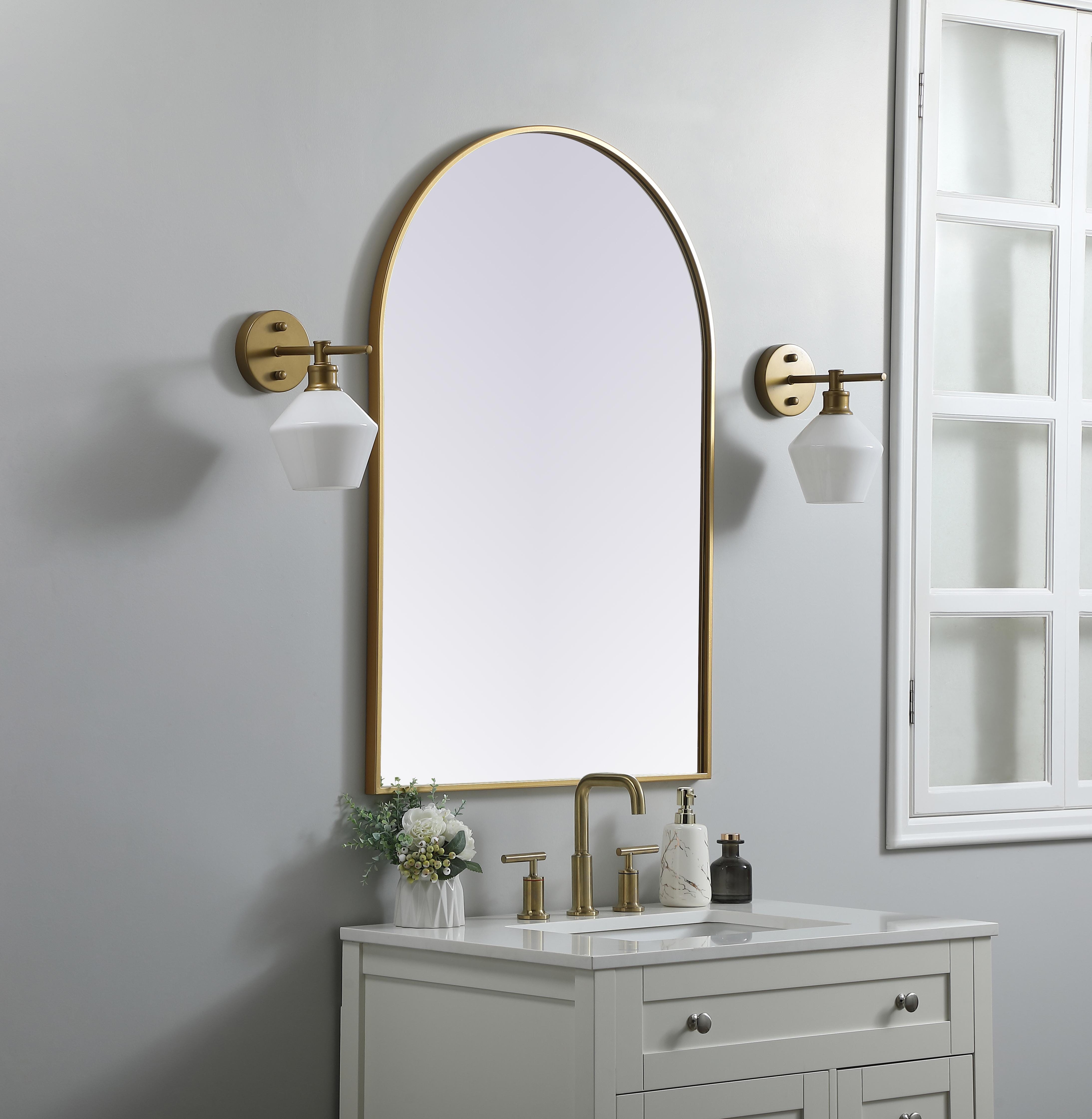 Ayra Arch Mirror in Brass - Image 3