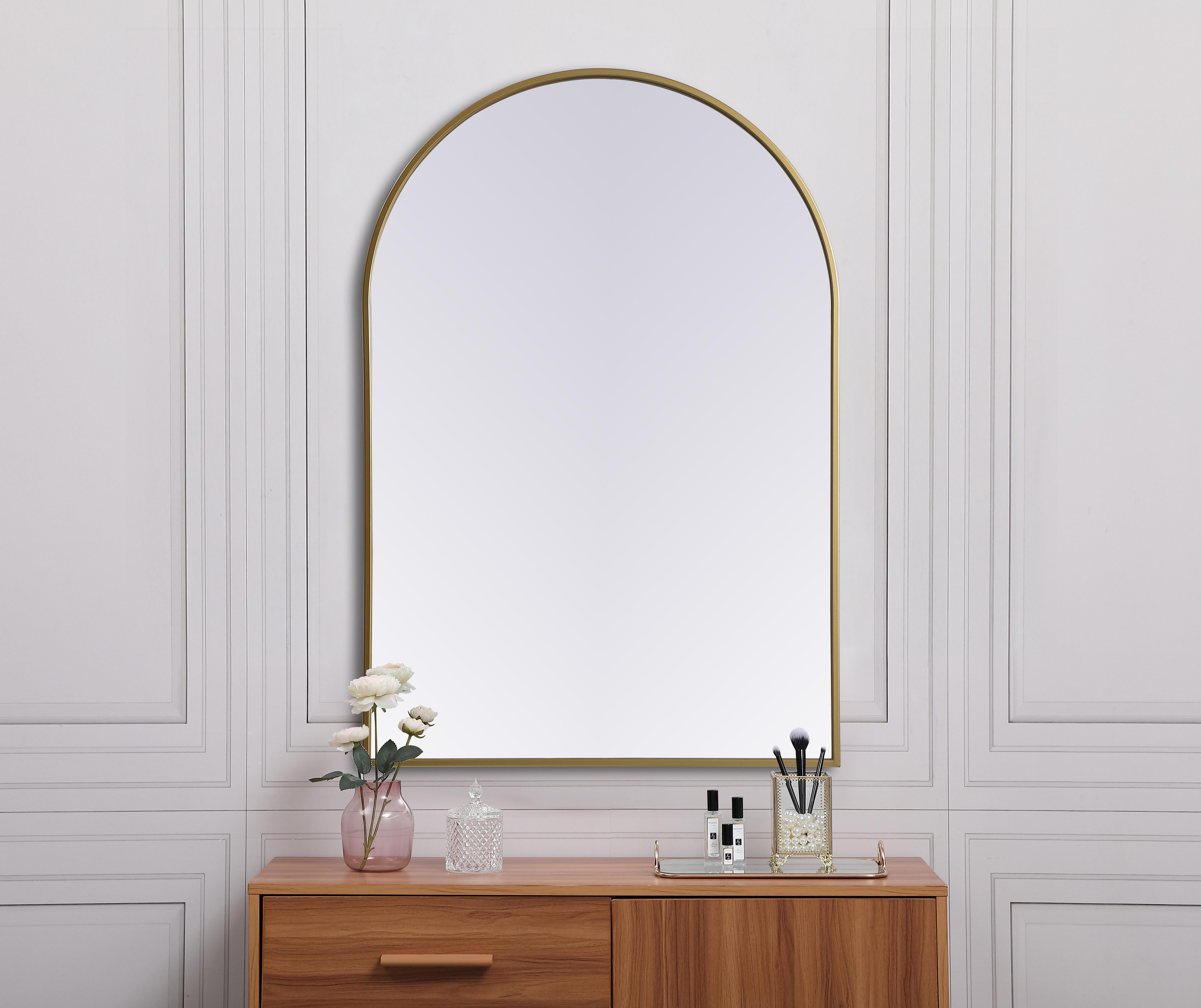 Ayra Arch Mirror in Brass - Image 4