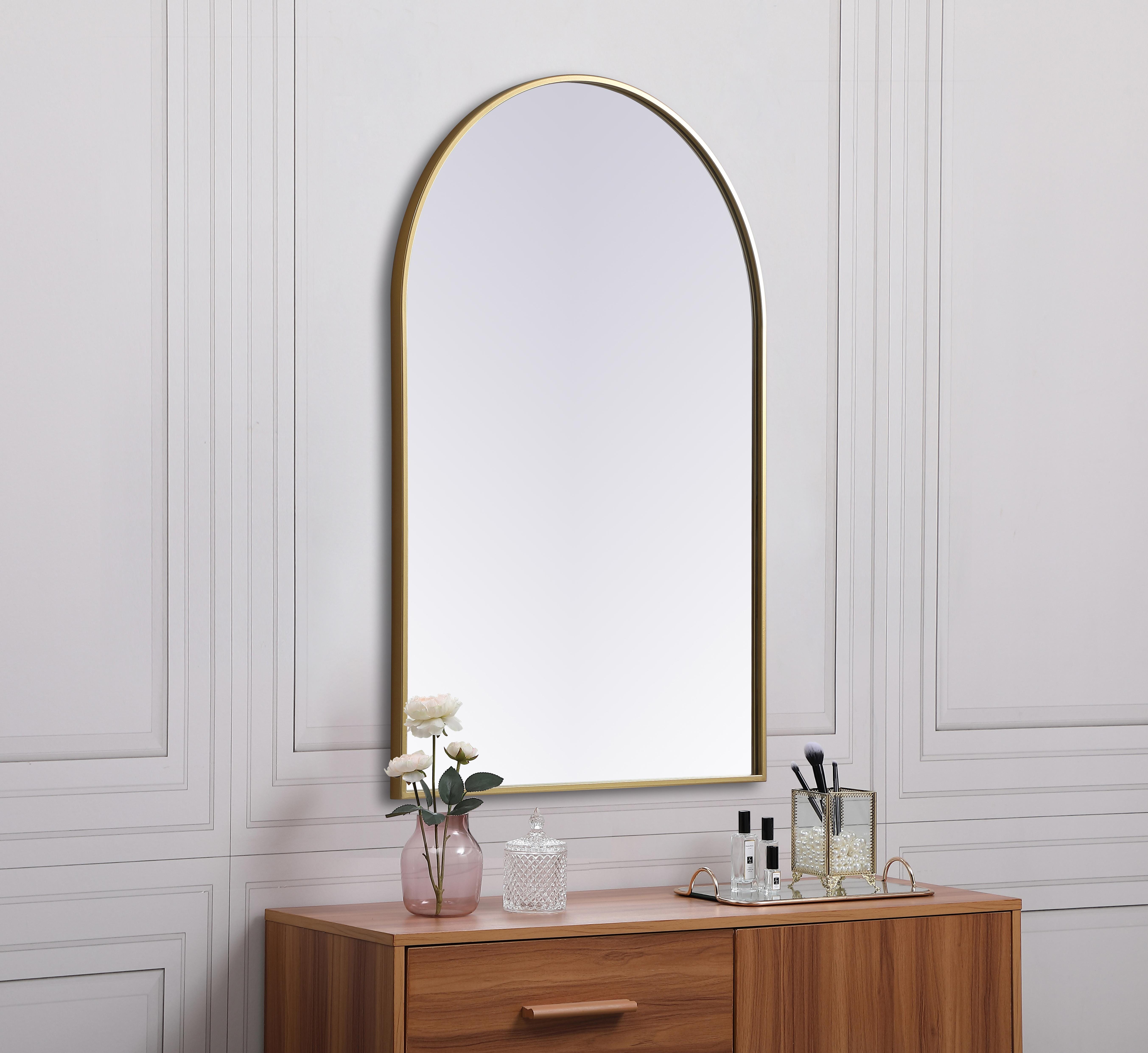 Ayra Arch Mirror in Brass - Image 5