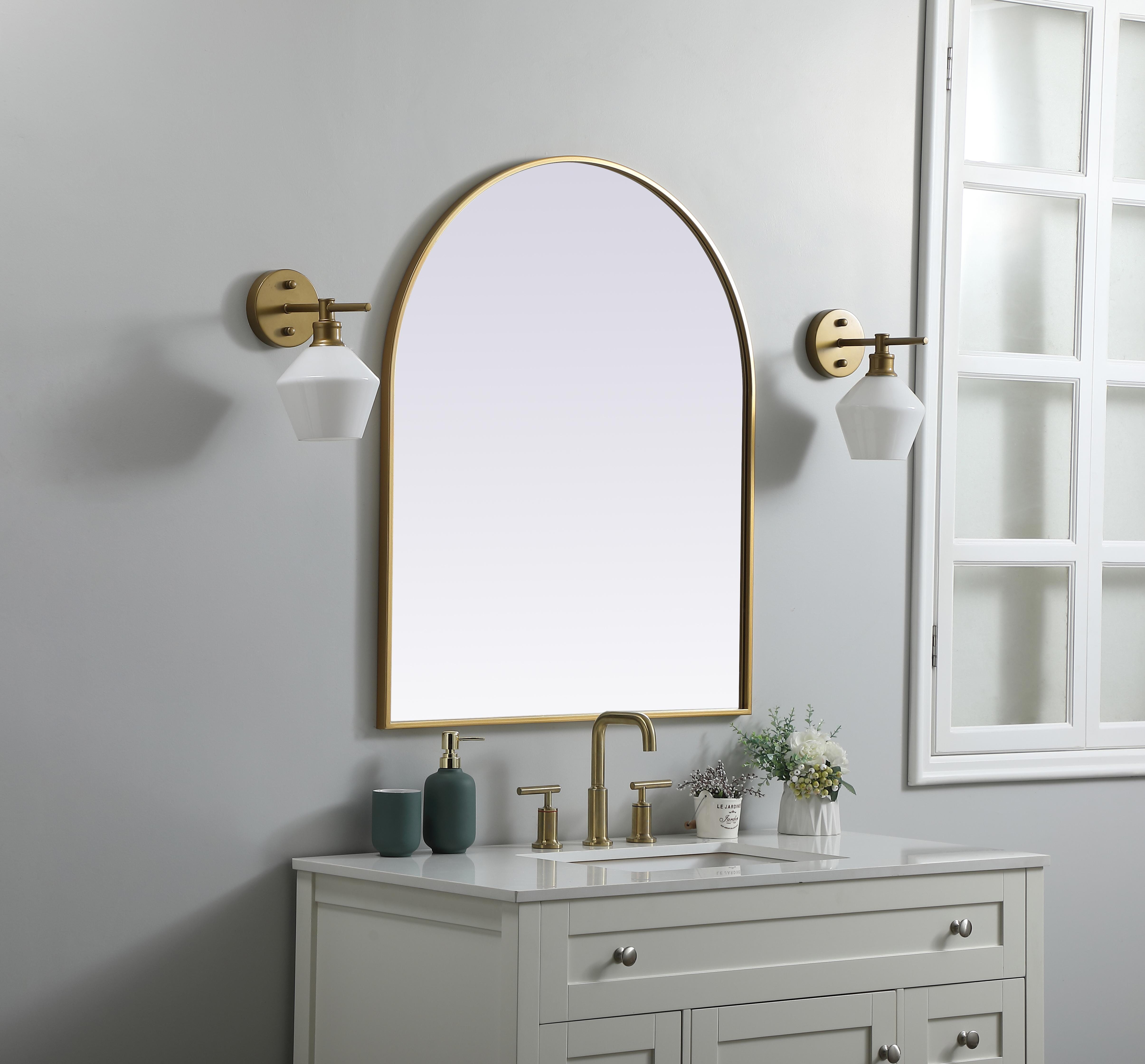 Ayra Arch Mirror in Brass - Image 3