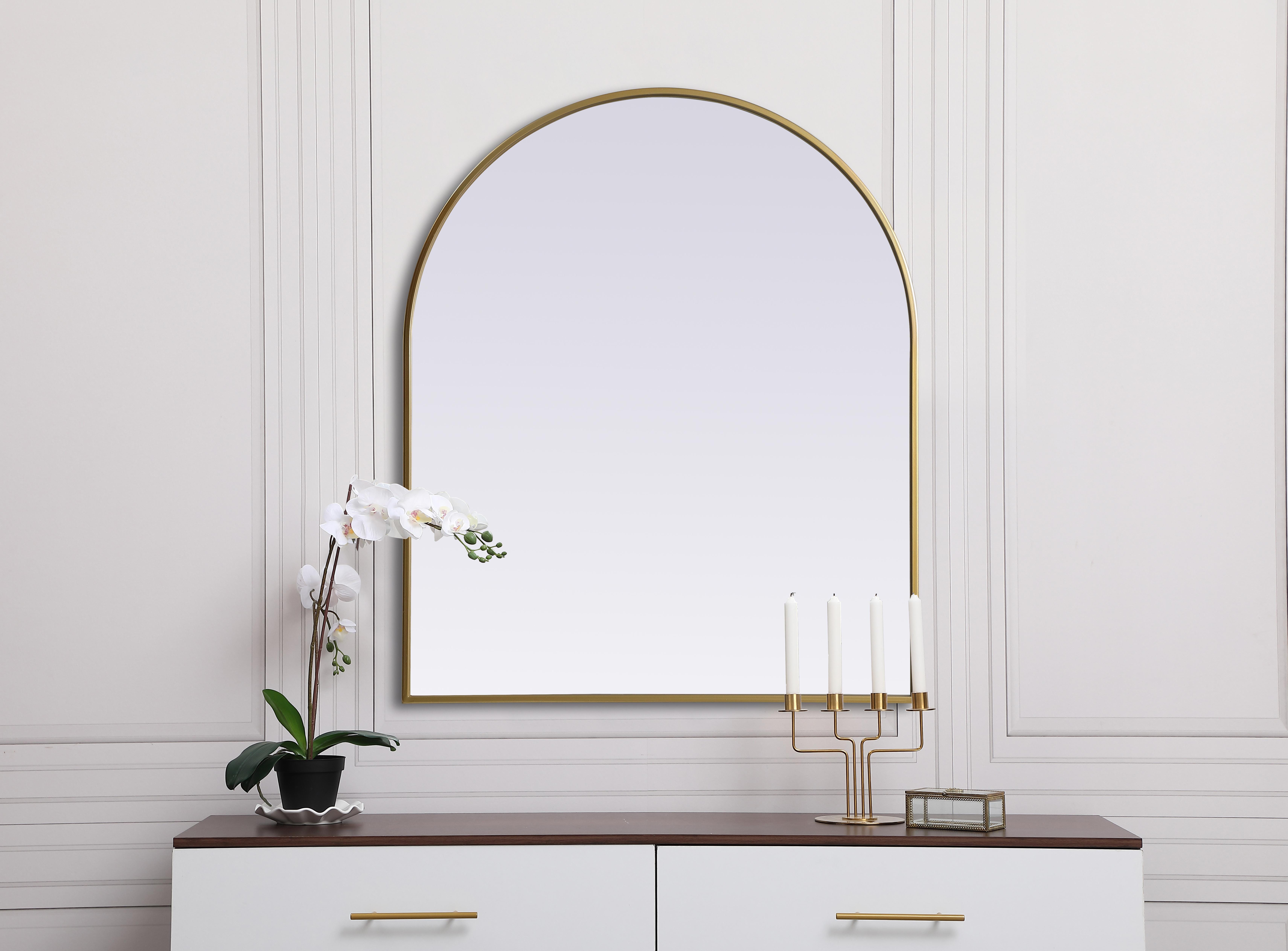 Ayra Arch Mirror in Brass - Image 4