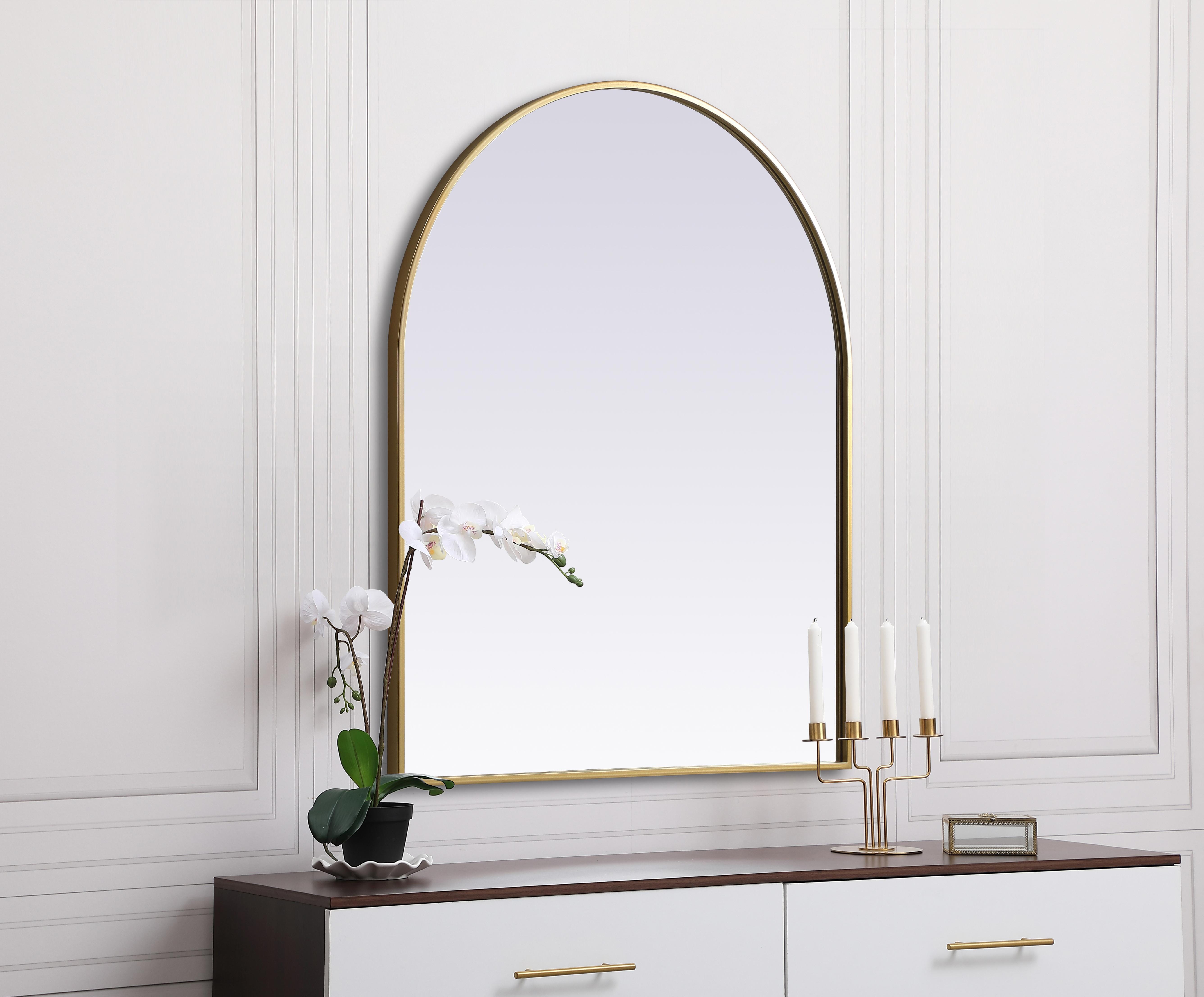 Ayra Arch Mirror in Brass - Image 5