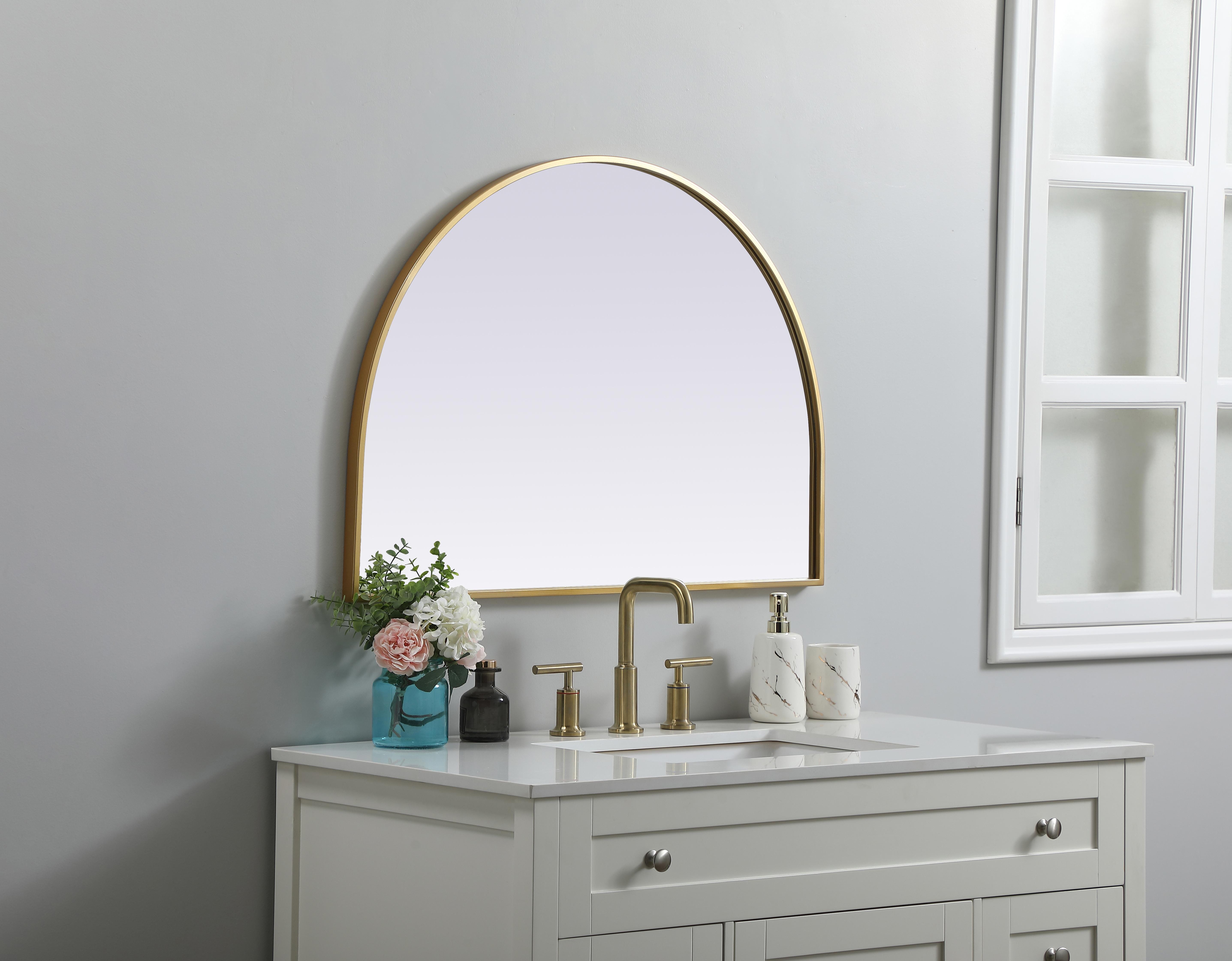 Ayra Arch Mirror in Brass - Image 3