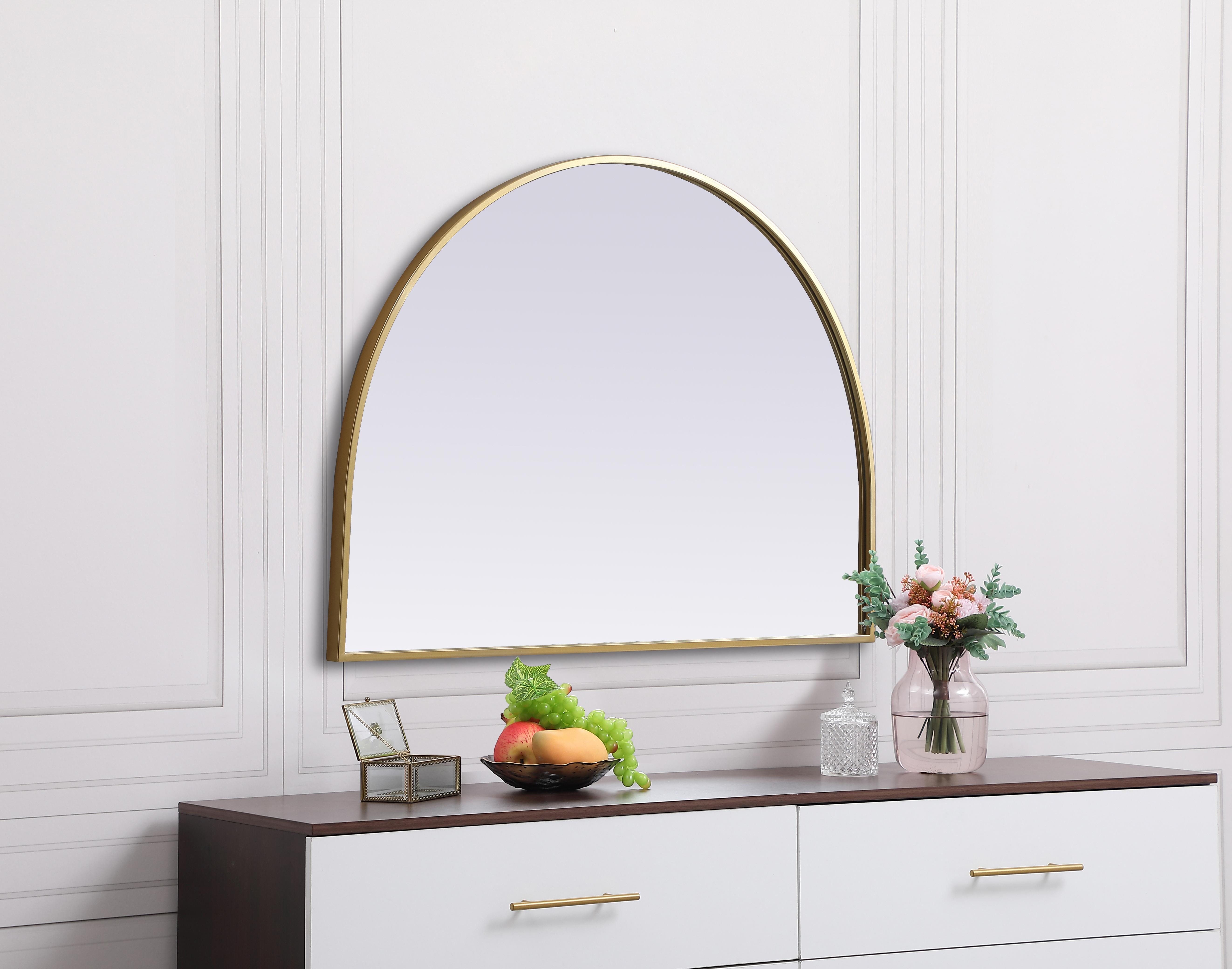 Ayra Arch Mirror in Brass - Image 5
