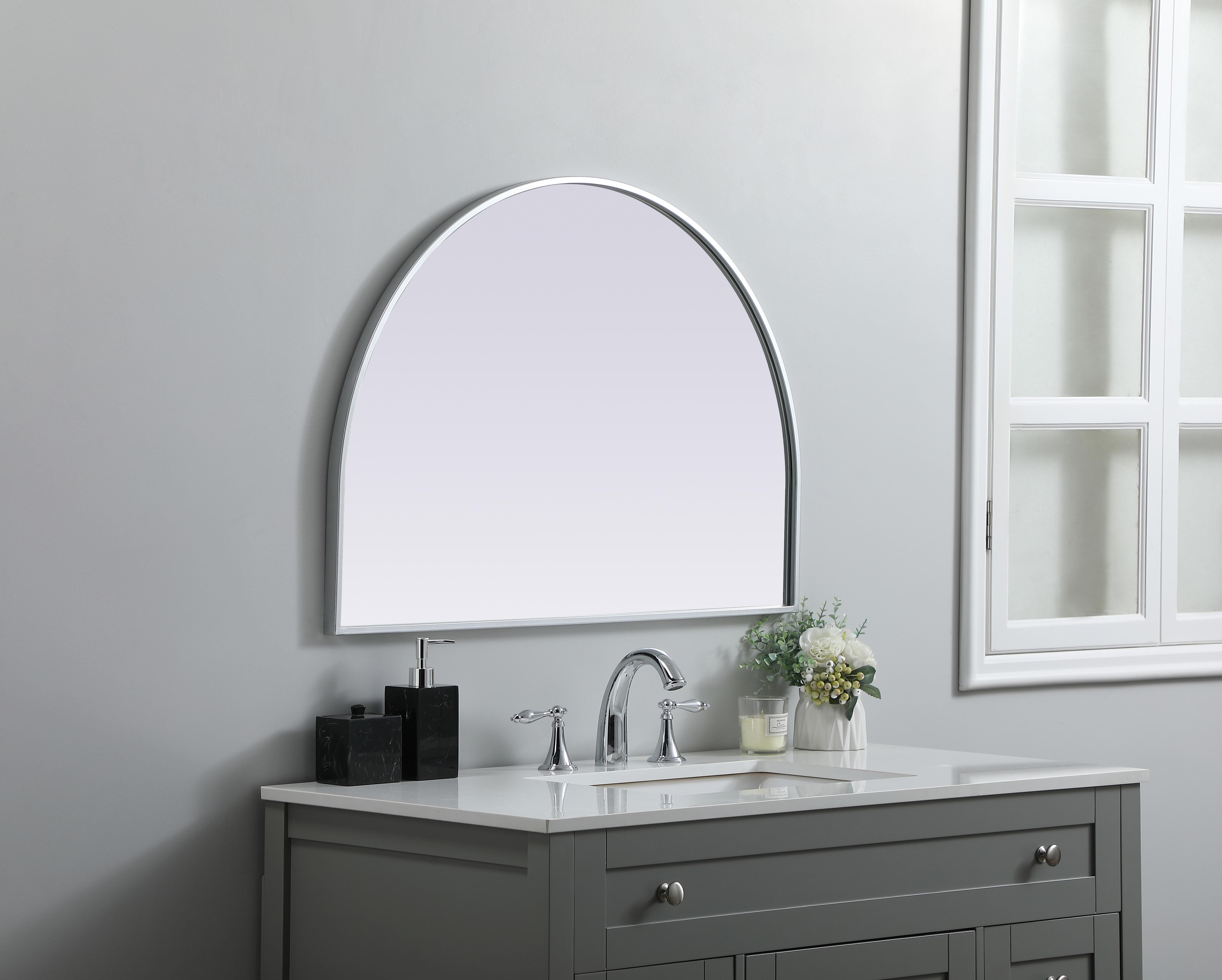 Ayra Arch Mirror in Silver - Image 3