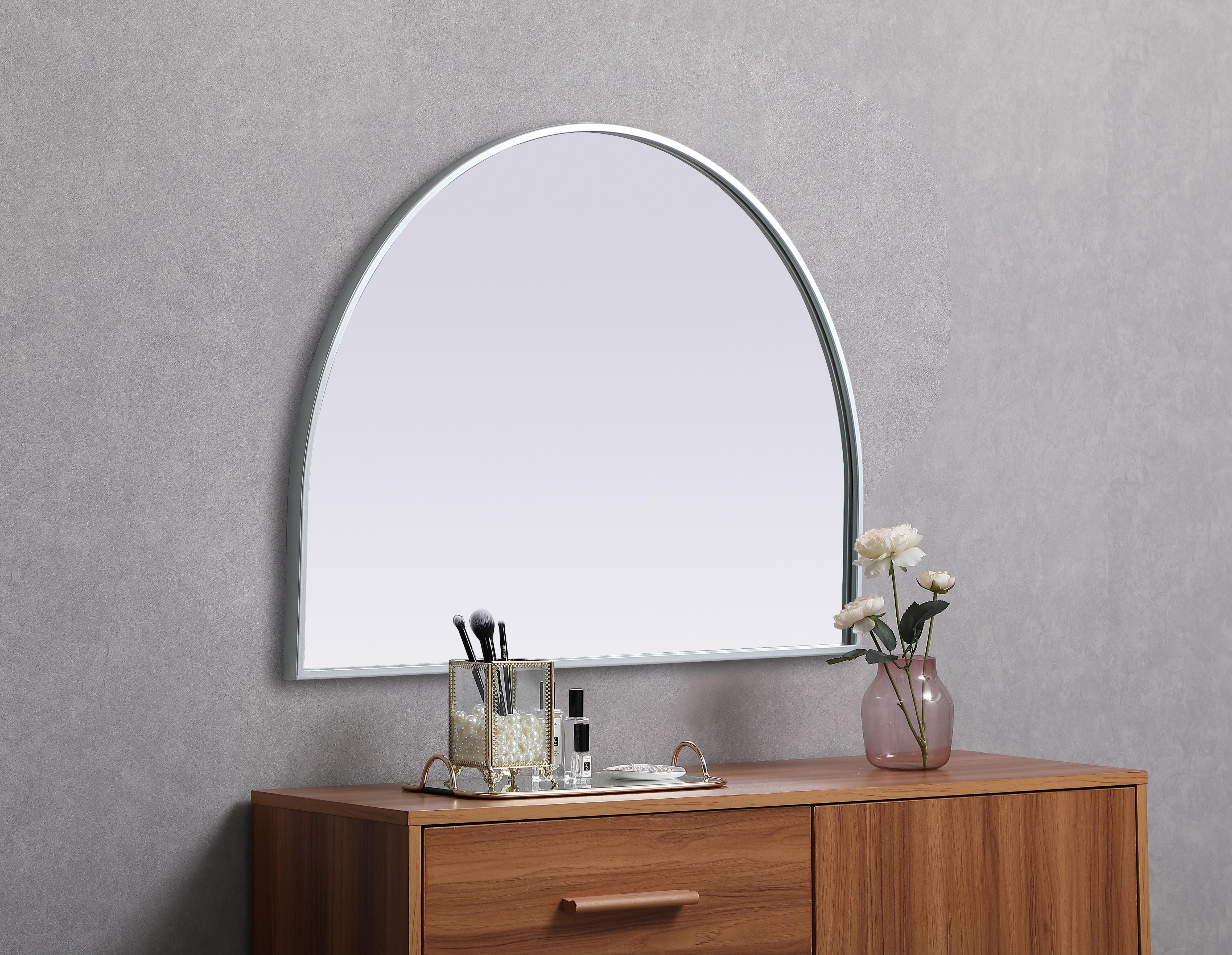 Ayra Arch Mirror in Silver - Image 5