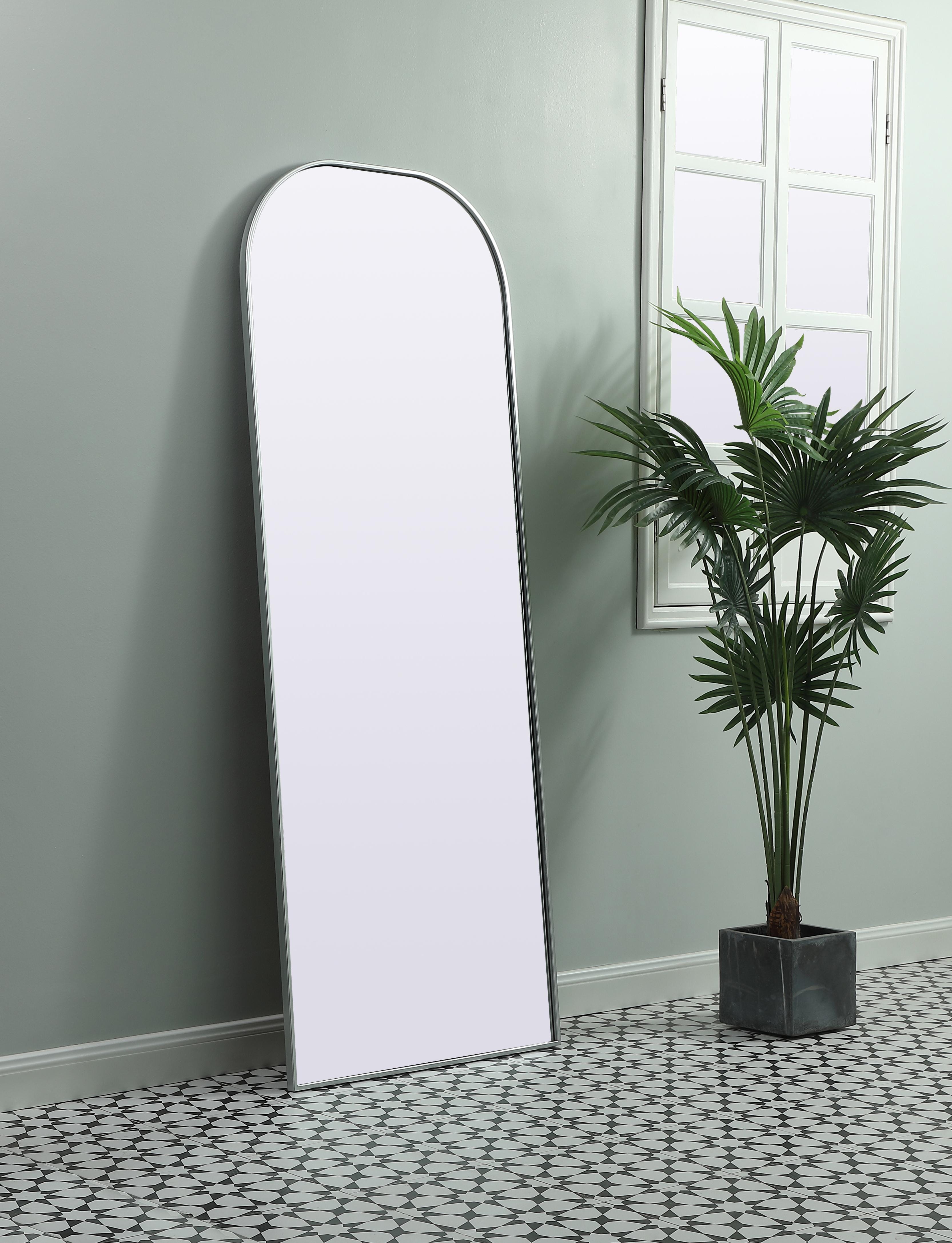 Blaire 28" x 74" Arched Mirror in Silver - Image 3