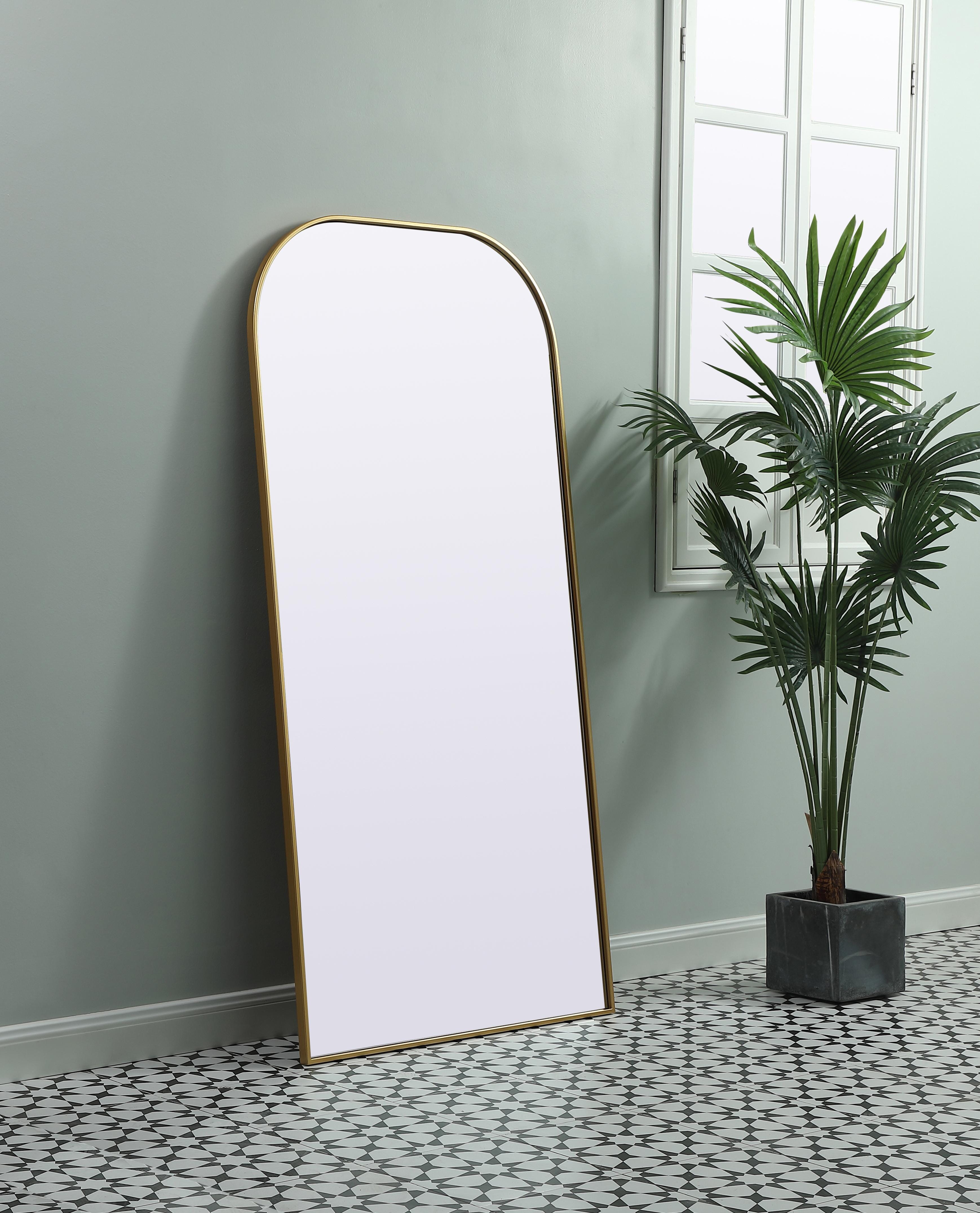 Blaire Full-Length Mirror in Brass - Image 3
