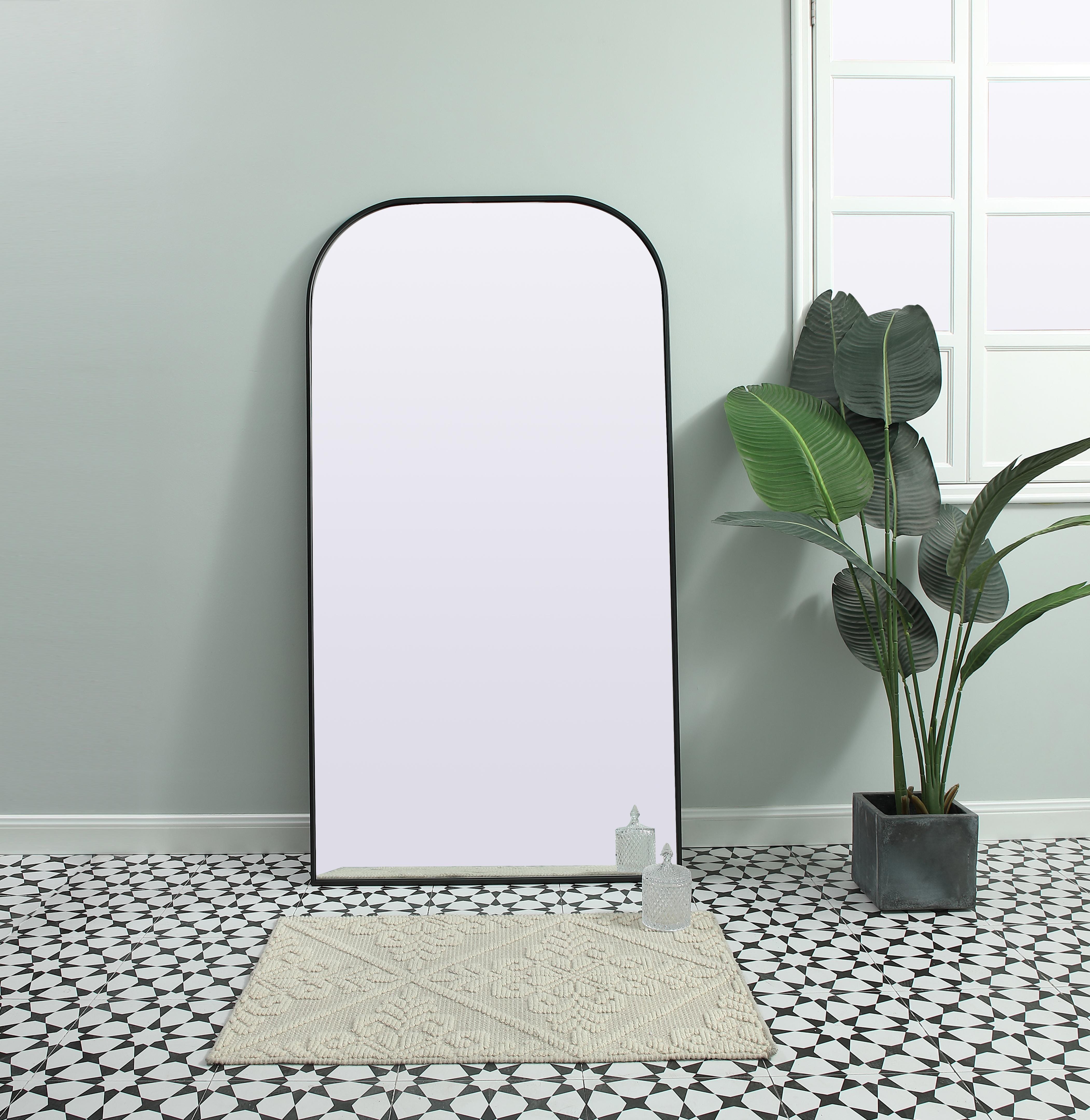 Specification Sheet
Dimensions
Length: 66"
Width: 35"
Height: 66"
Depth: 1"
Specifications
Assembly Required: NO
Distressed Finish: No
Finish (Color): Black
Fixture Material: Iron and MDF
Frameless: NO
Mirror Frame Shape: Arch
Mirror Hanging Orientation: Vertical
Mirror Mounting: Metal Inset hanger
Mirror Type: Flat
Product Shape: Arch
Product Type: Decorative Mirrors
Product Warranty: 1 year limited
Weight: 41.16
Wire Included: No
Shipment type: Oversized Ground
US Shipping Cost: $116.00 - alternate view