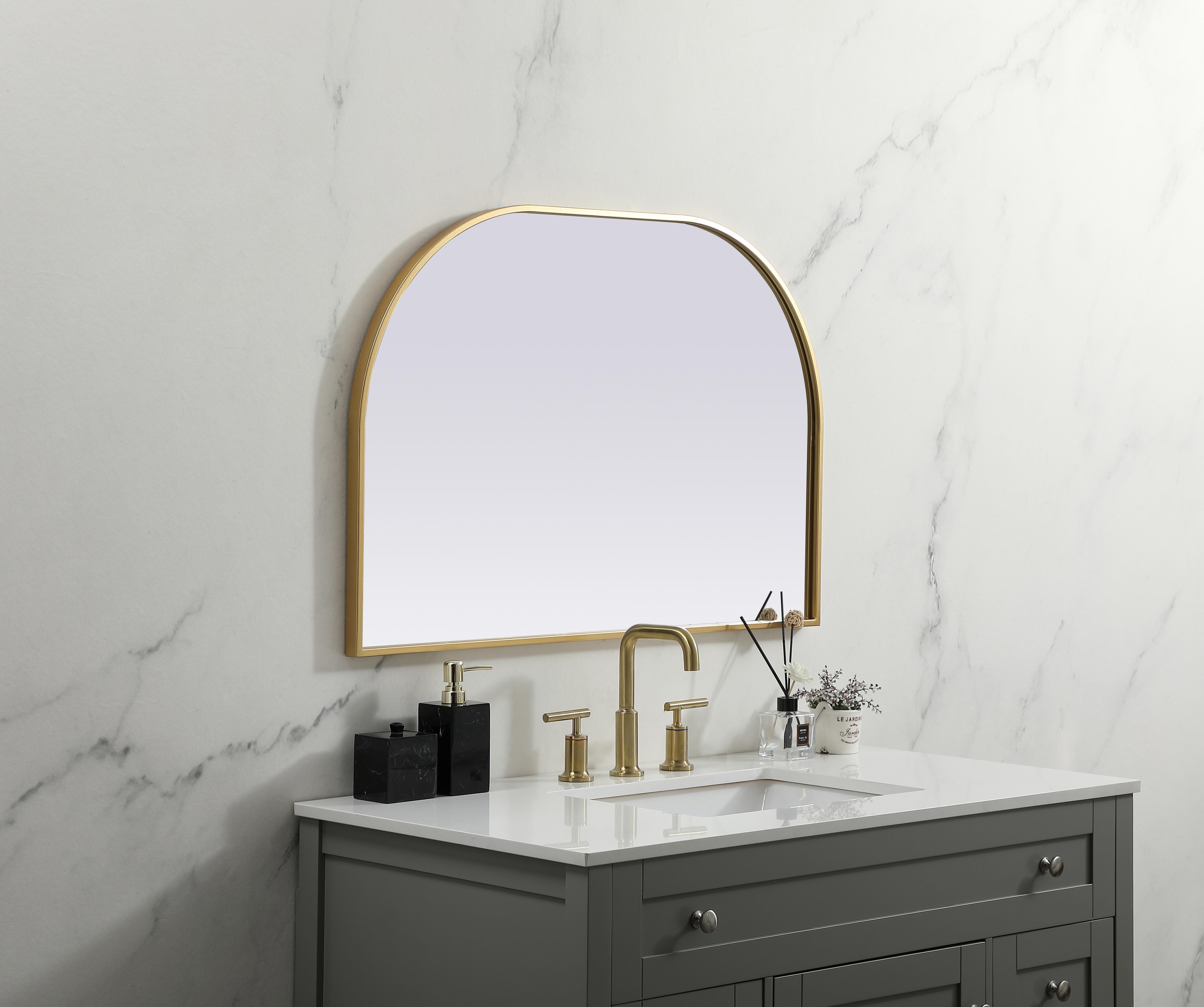 Blaire 36" x 24" Brass Mirror - Image 3