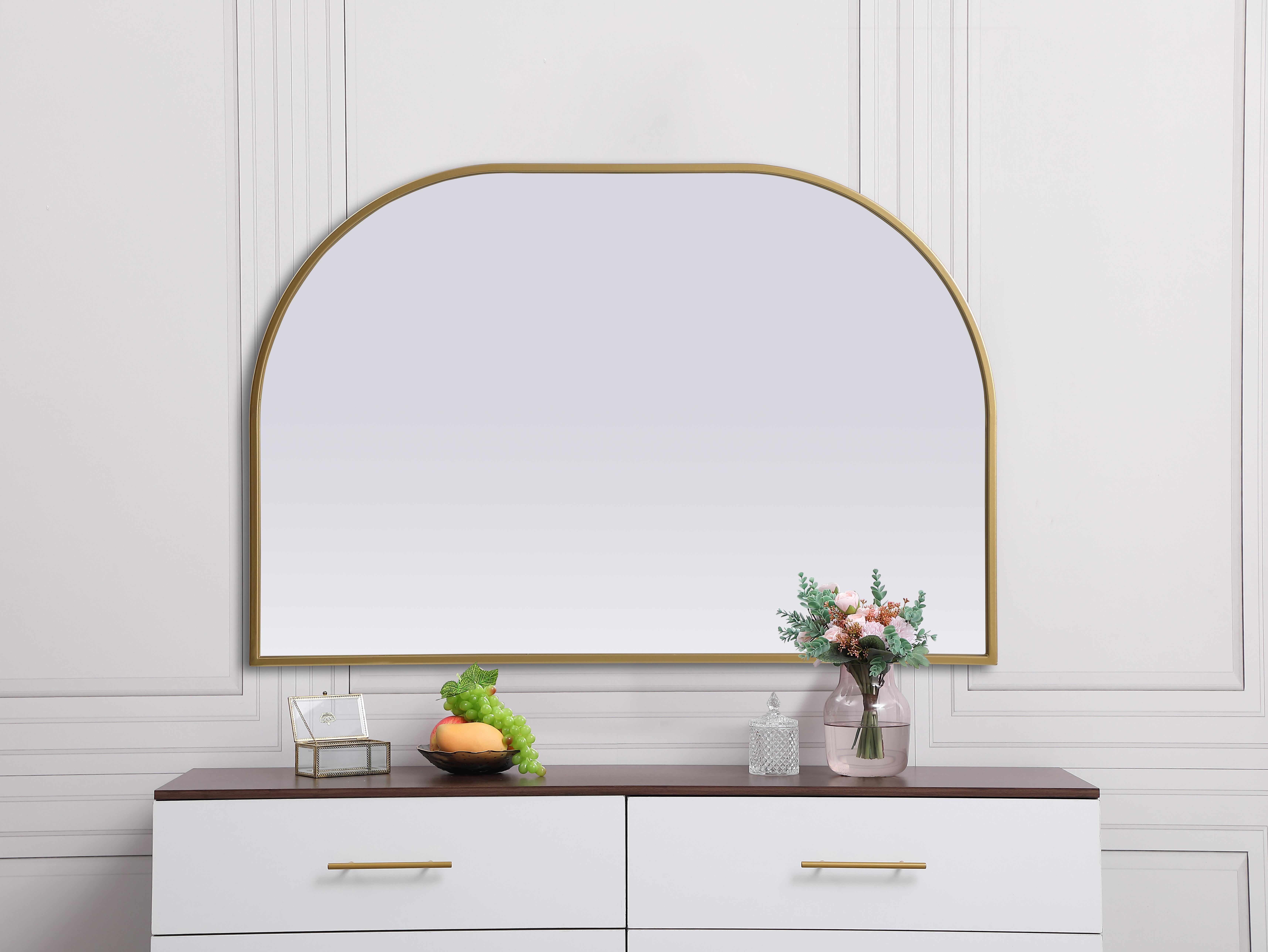 Blaire 36" x 24" Brass Mirror - Image 4