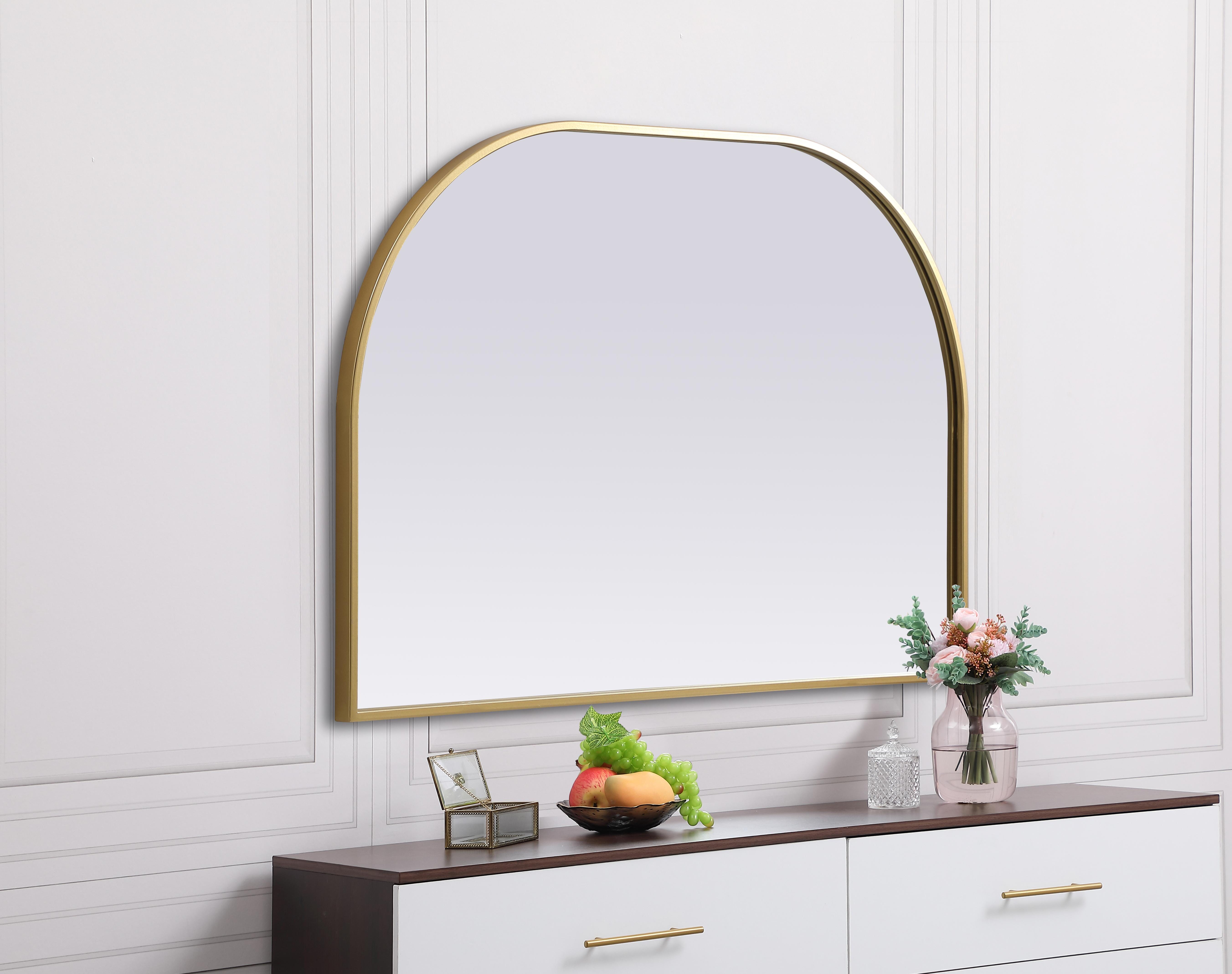 Blaire 36" x 24" Brass Mirror - Image 5