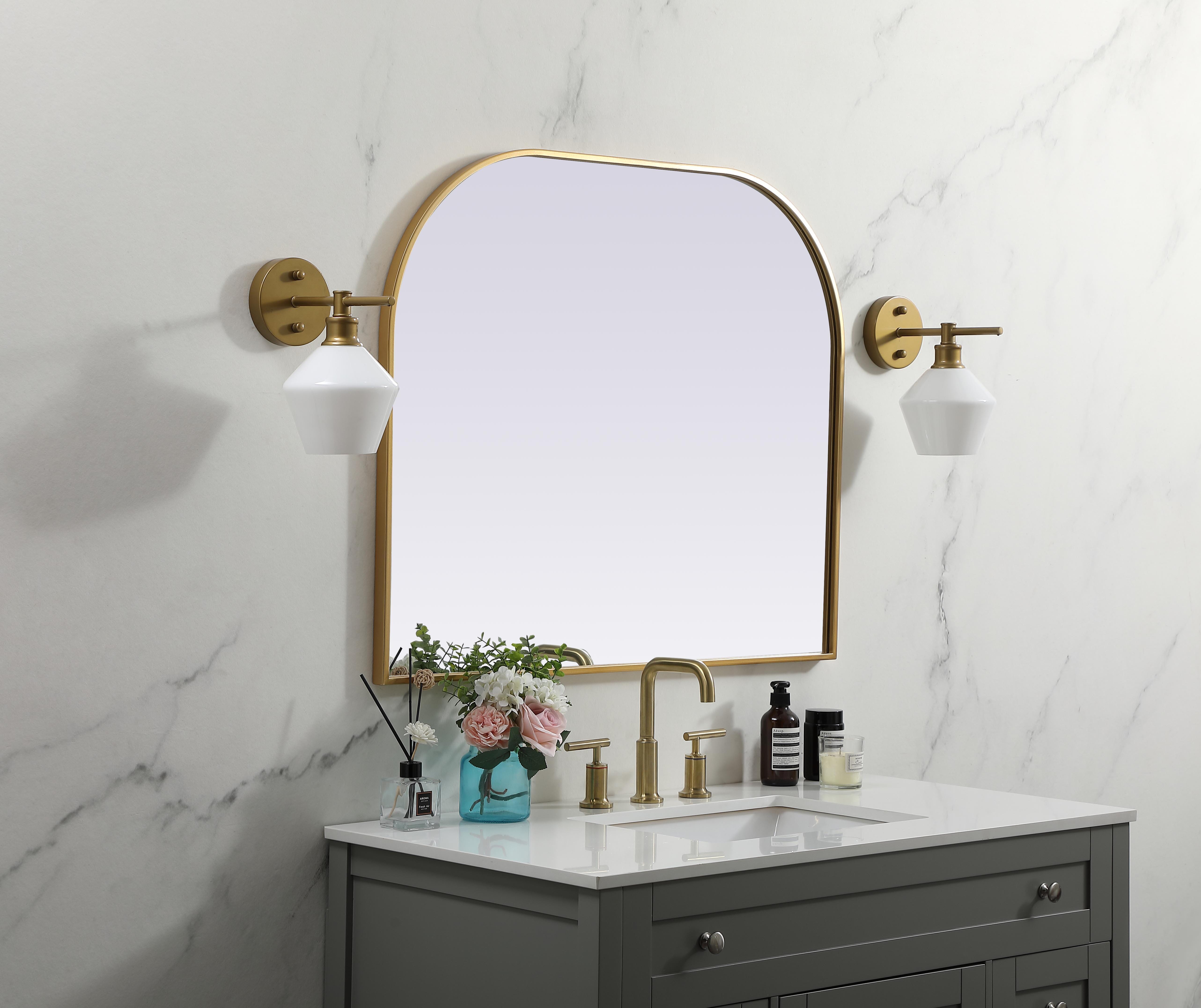 Blaire Brass Mirror - 36" x 30" - Image 3
