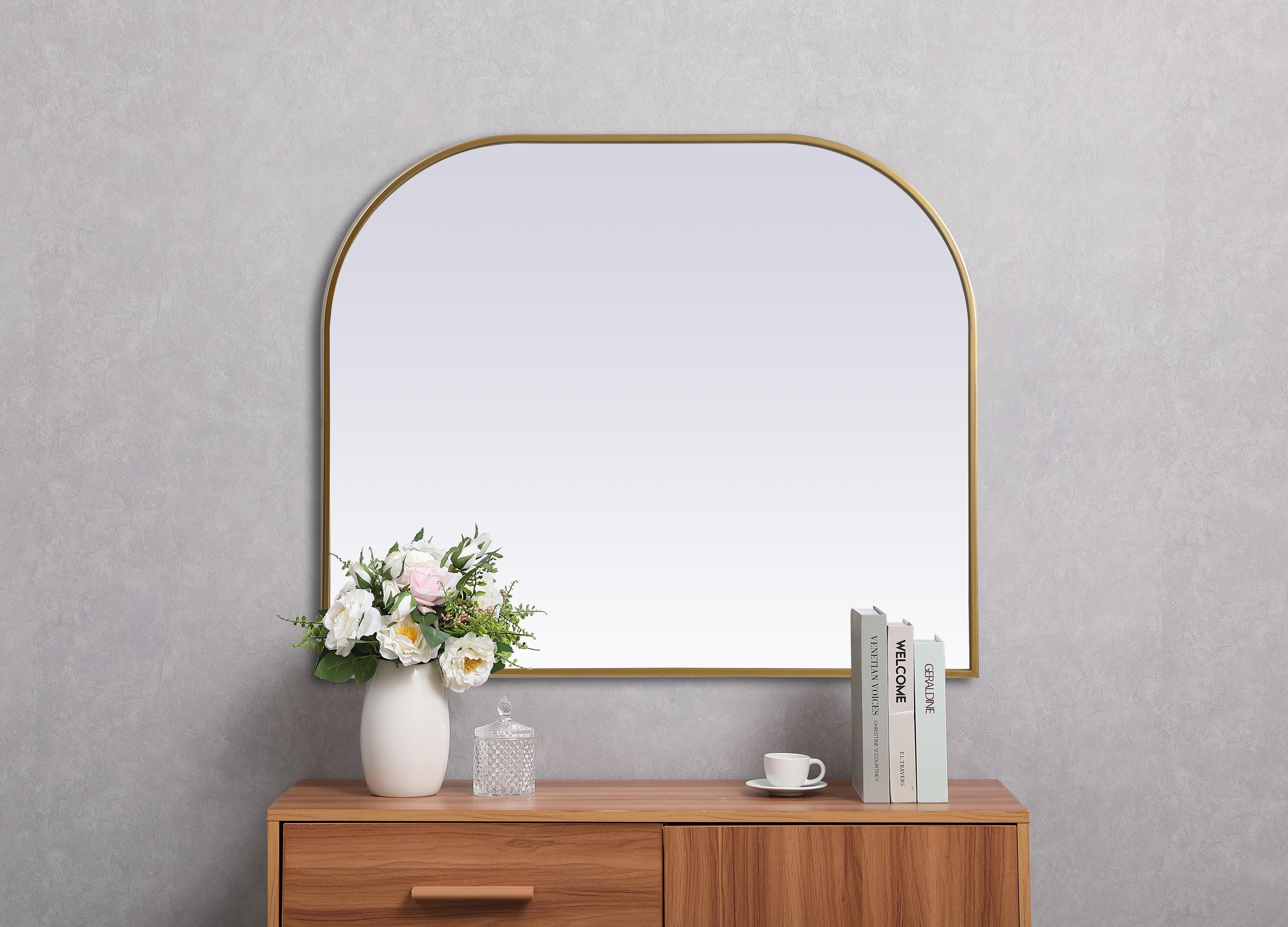 Blaire Brass Mirror - 36" x 30" - Image 4