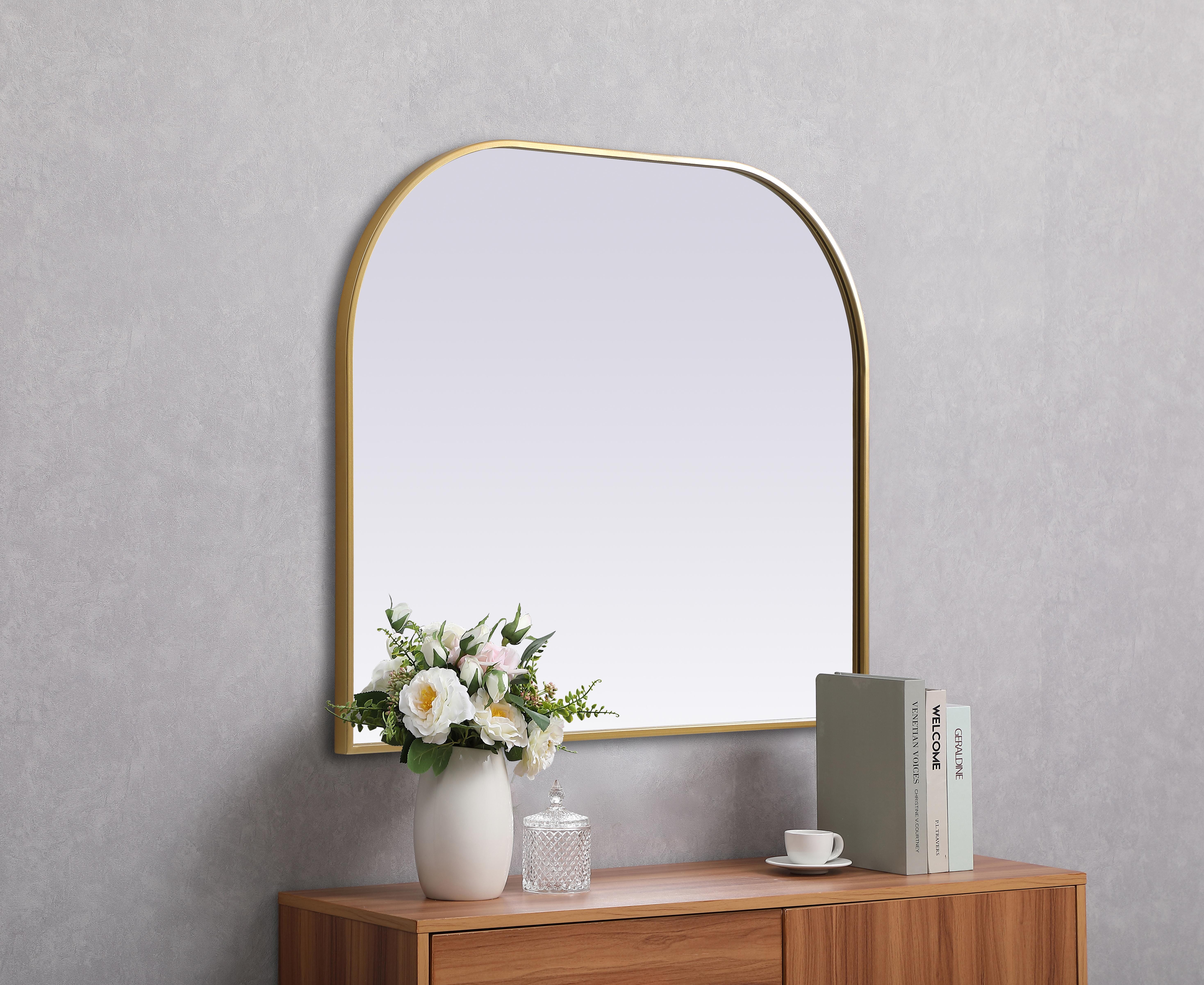 Blaire Brass Mirror - 36" x 30" - Image 5