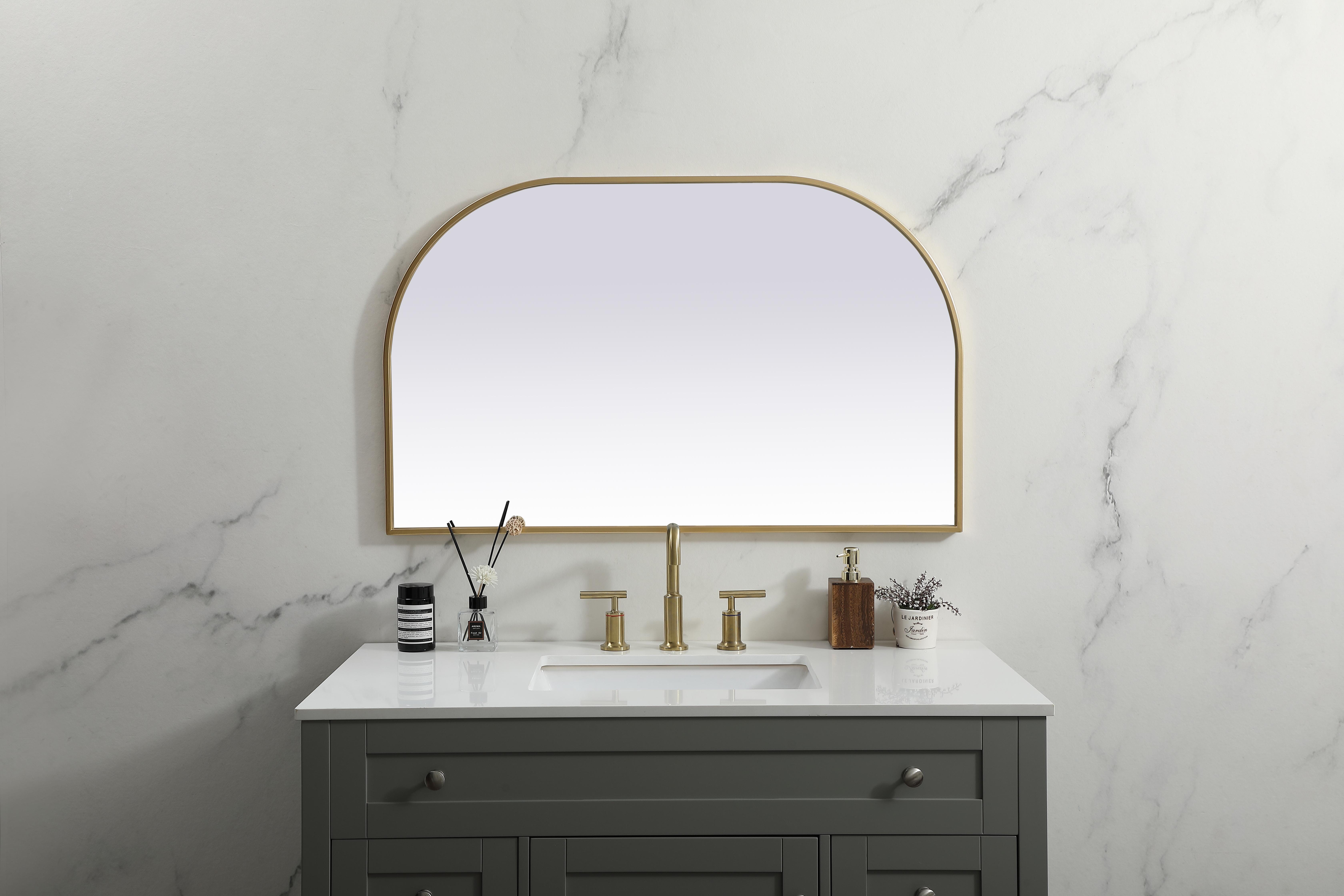 Blaire Brass Mirror - 39" x 24" - Image 4
