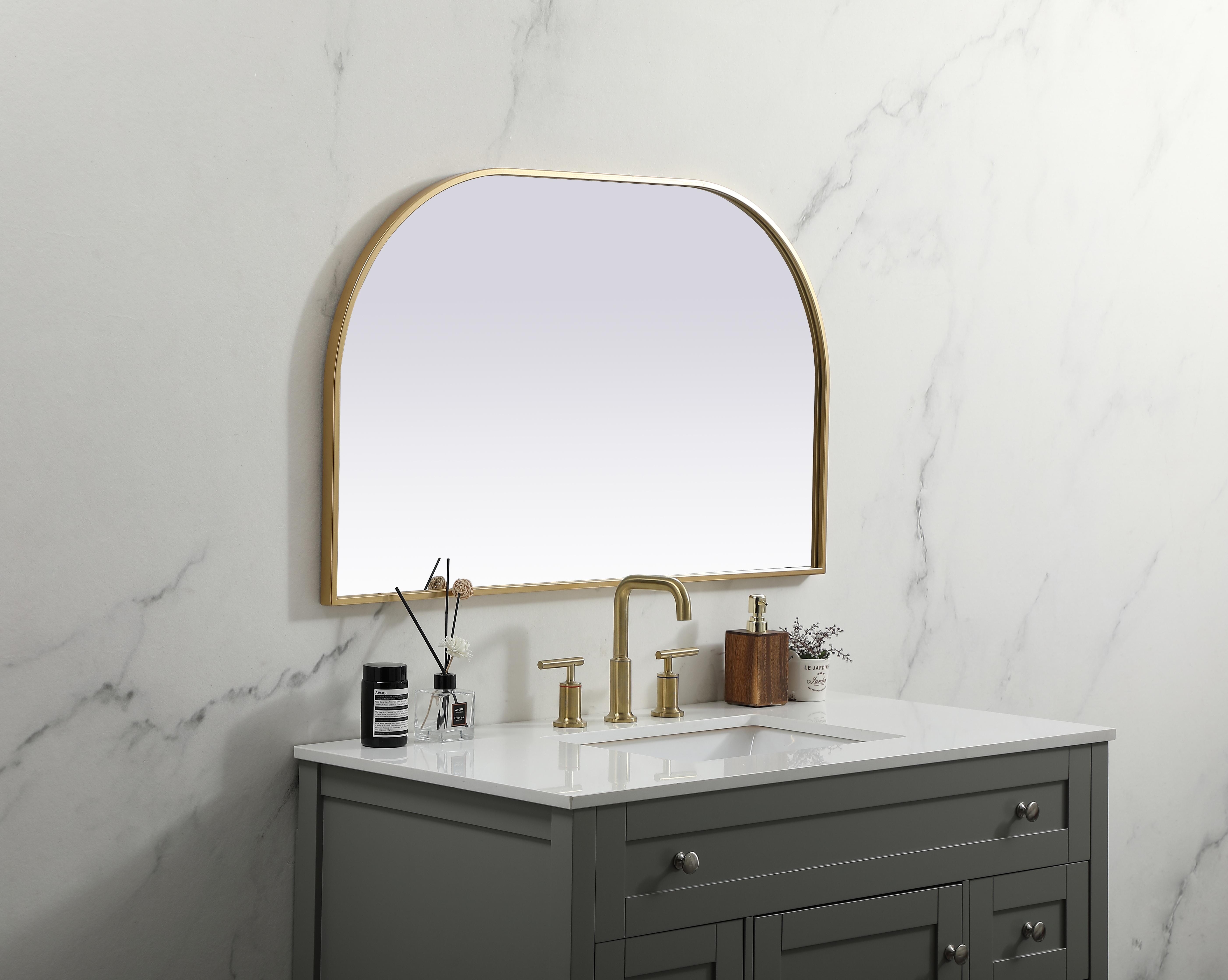 Blaire Brass Mirror - 39" x 24" - Image 5