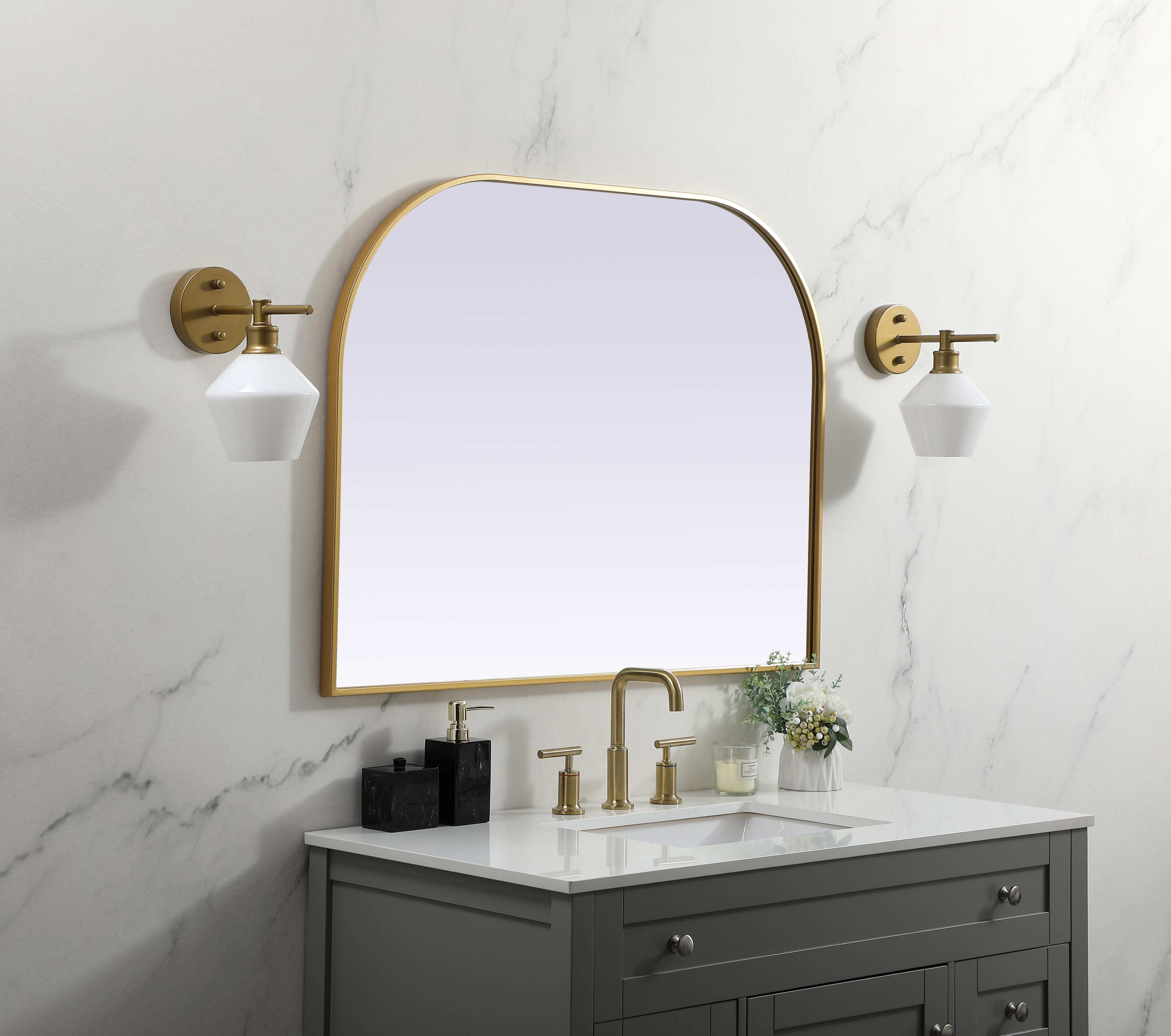 Blaire 40" x 30" Brass Mirror - Image 3